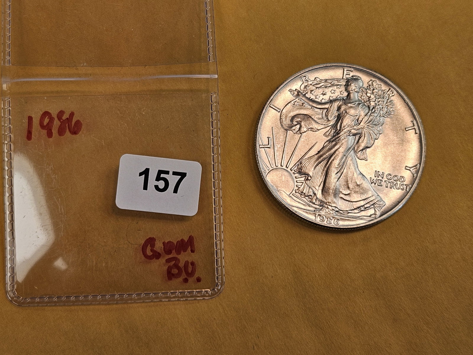 ** KEY DATE GEM Brilliant Uncirculated 1986 American Silver Eagle - 2