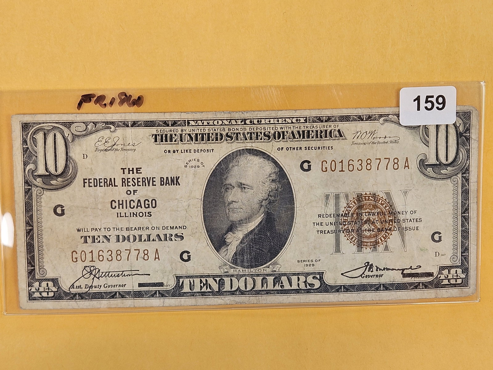 Series of 1929 Ten Dollar National Currency: FR 1860. Chicago