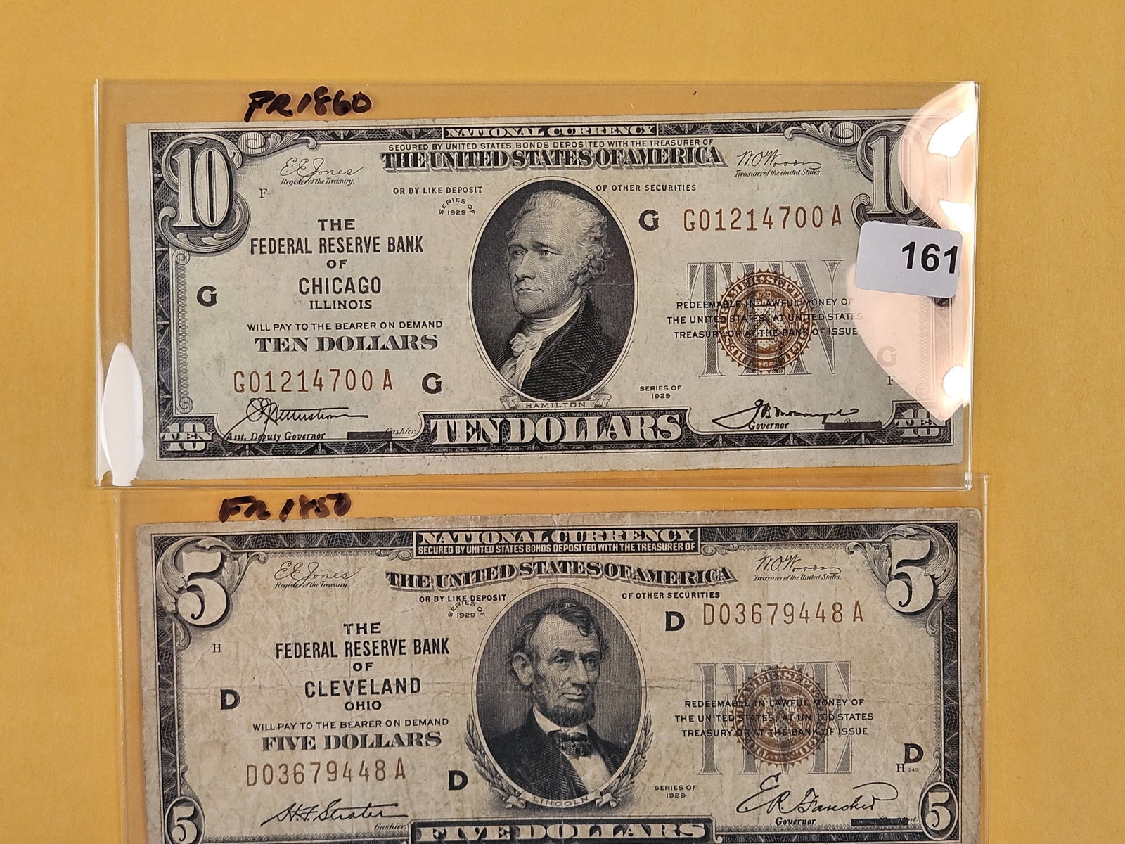 Series of 1929 Five Dollar and Ten Dollar National Currency: Chicago and Cleveland