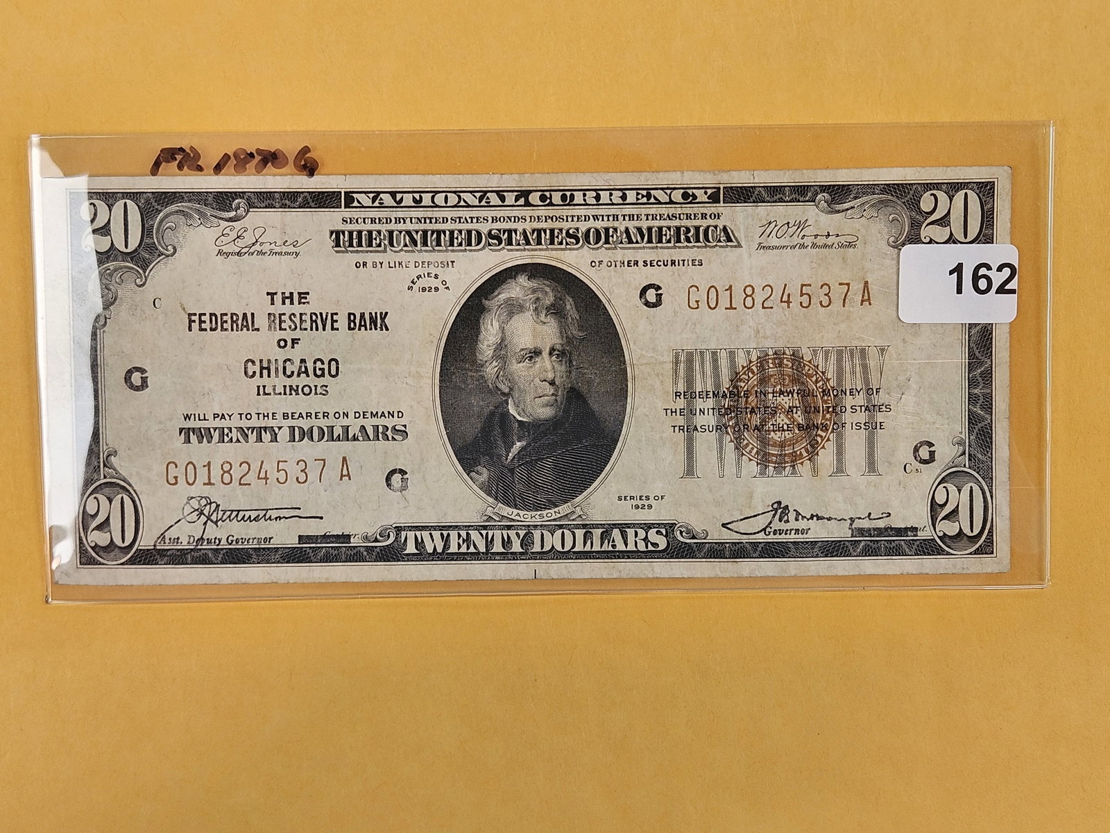 Series of 1929 Twenty Dollar National Currency in Very Fine (1 of 2)