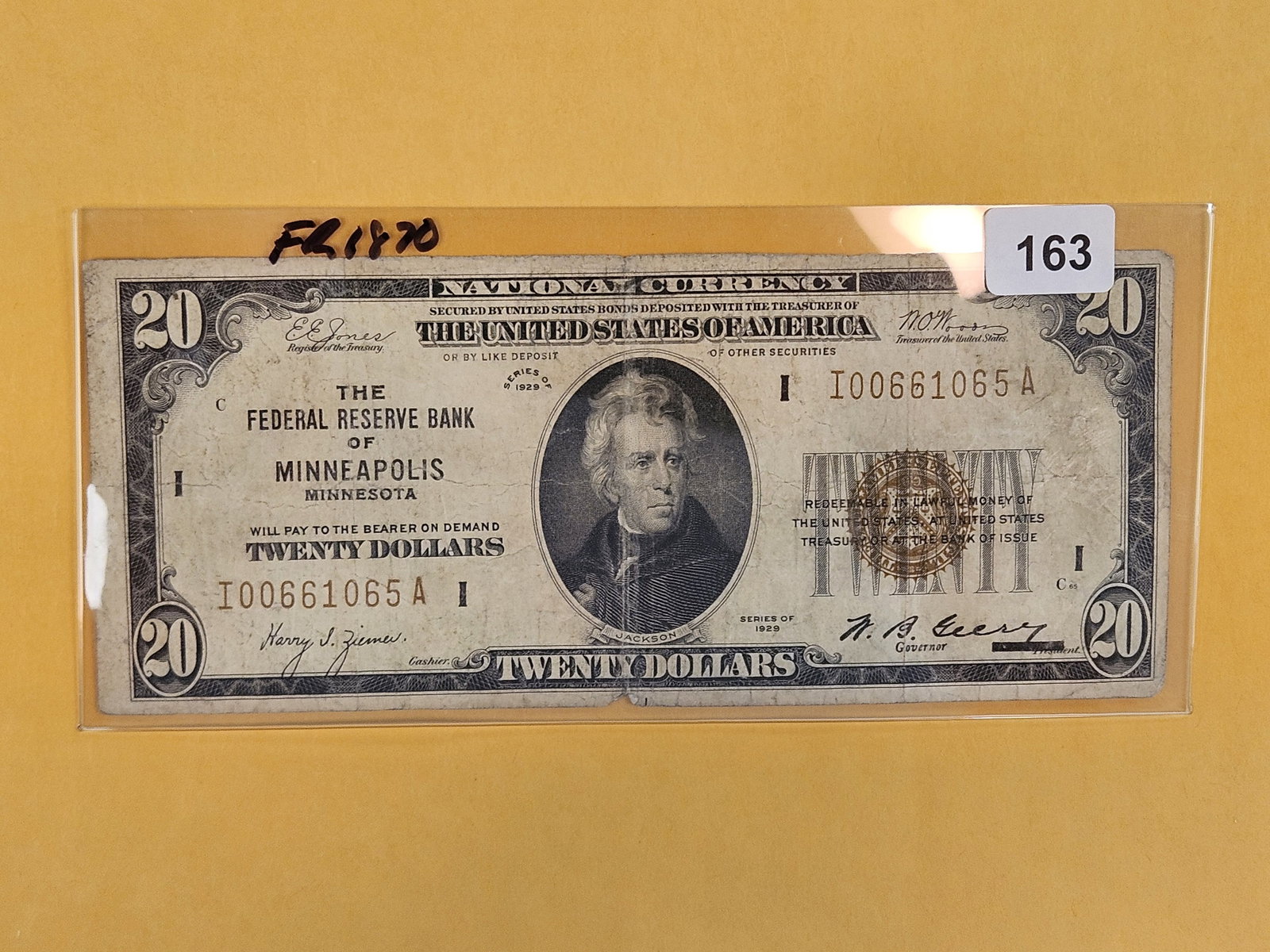 Series of 1929 Twenty Dollar National Currency (1 of 2)