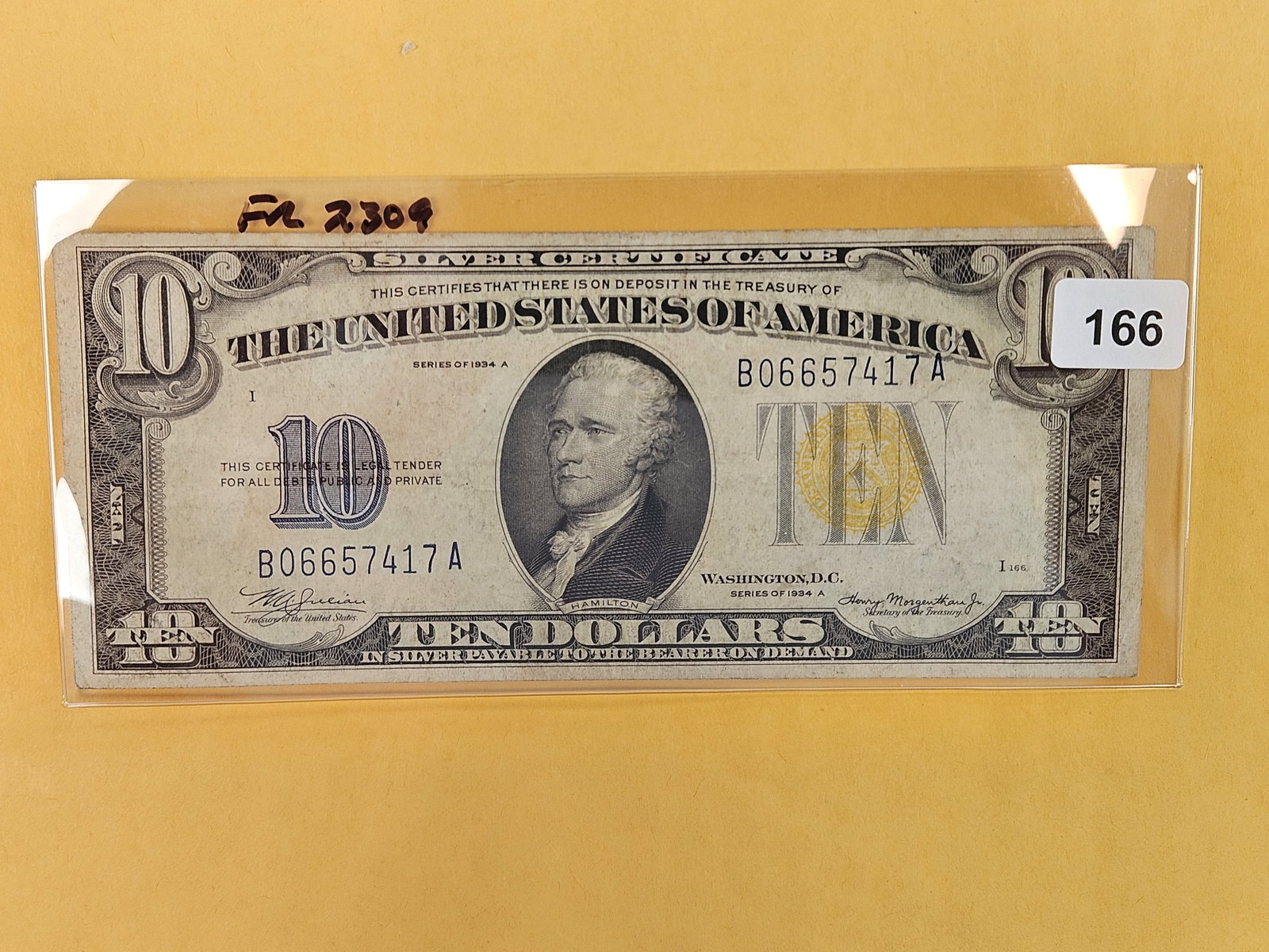 Series of 1934-A Ten Dollar Silver Certificate (1 of 2)