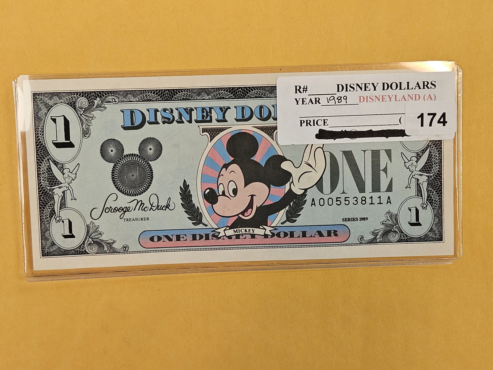 DISNEY DOLLAR! Crisp Uncirculated 1989-A One Dollar (1 of 2)