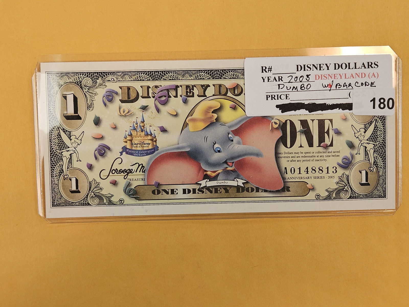 DISNEY DOLLAR! Crisp Uncirculated 2005-A One Dollar: Dumbo without bar code