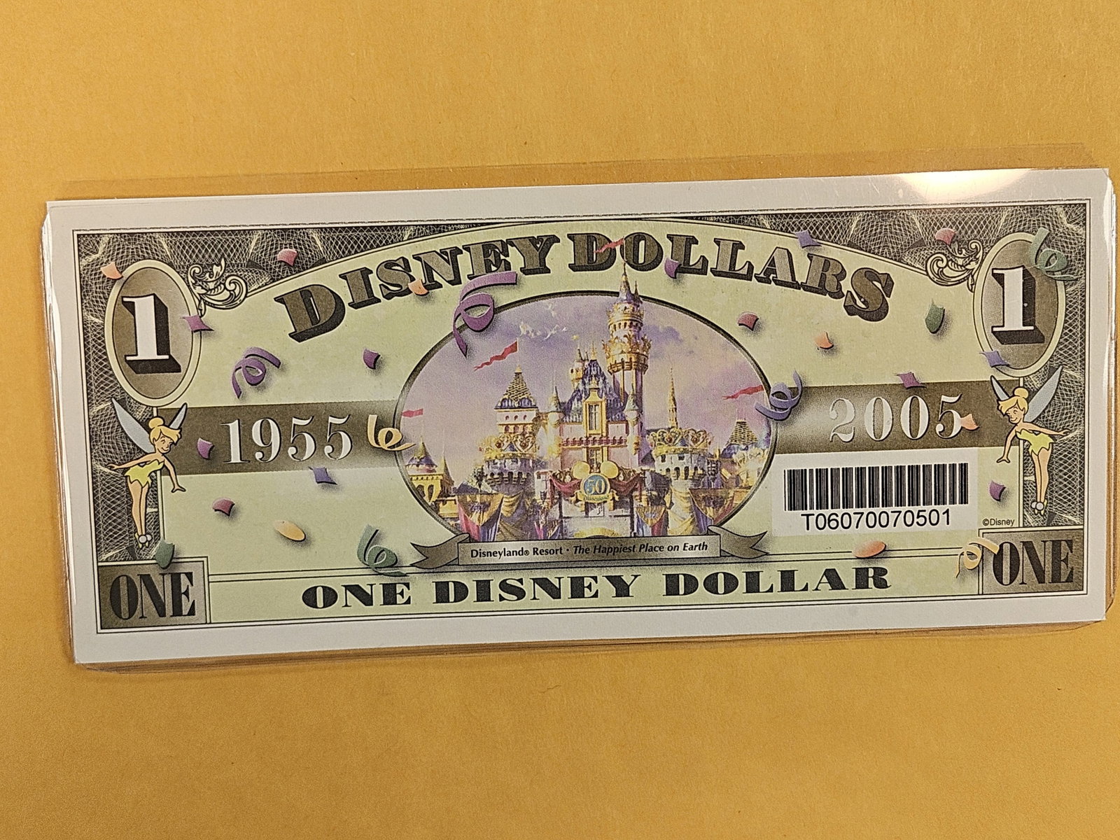 DISNEY DOLLAR! Crisp Uncirculated 2005-T One Dollar - 2