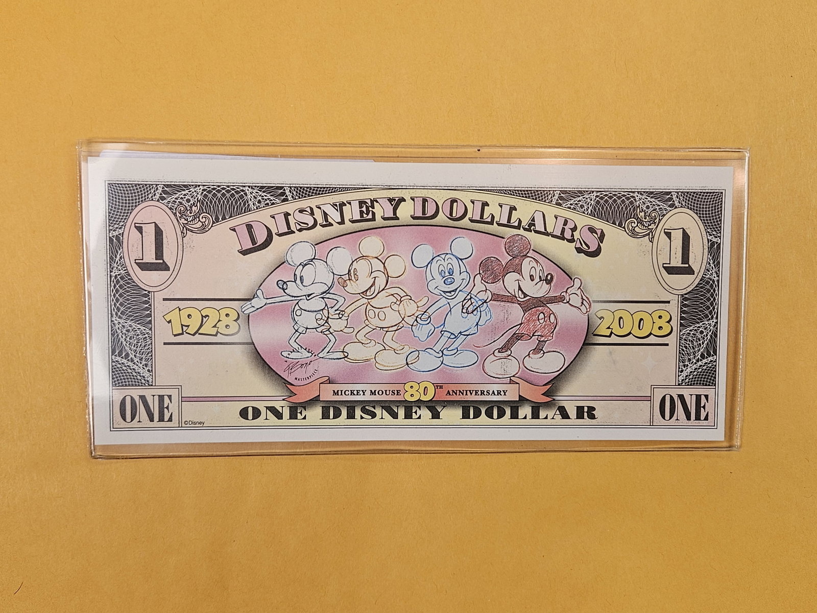 DISNEY DOLLAR! Crisp Uncirculated 2008-D One Dollar - 2