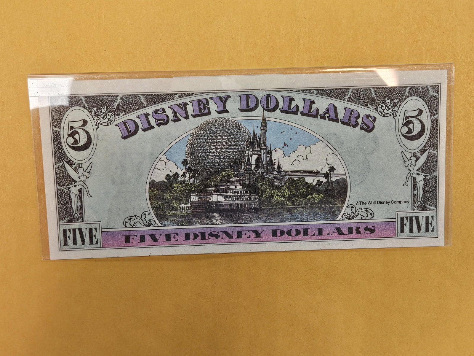 DISNEY DOLLAR! Crisp Uncirculated 1993-D FIVE Dollar - 2