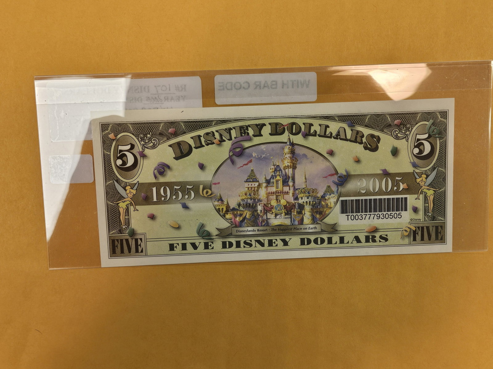 DISNEY DOLLAR! Crisp Uncirculated 2005-T FIVE Dollar - 2