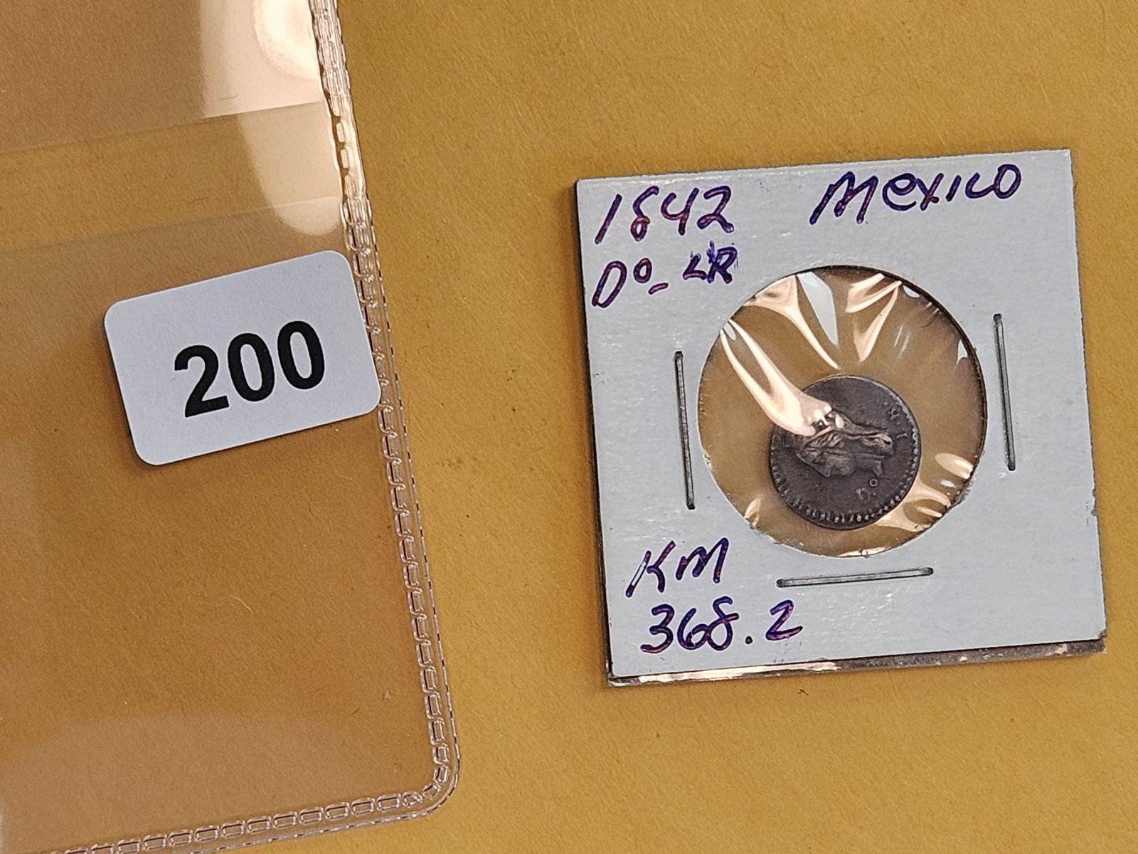 1842 Mexico Do LR silver 1/4 - 2