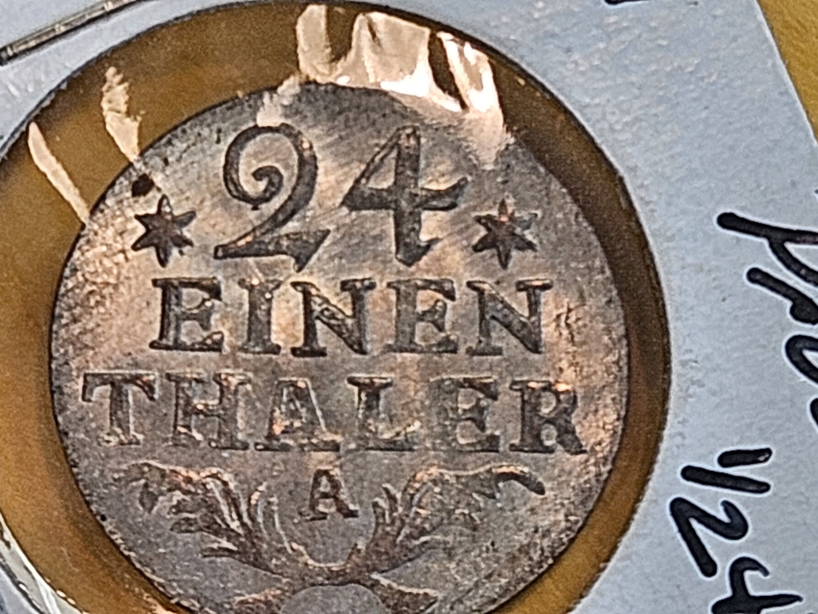 1782-A German State Prussia silver 1/24th taler in Choice Brilliant Uncirculated Plus!: KM 296.