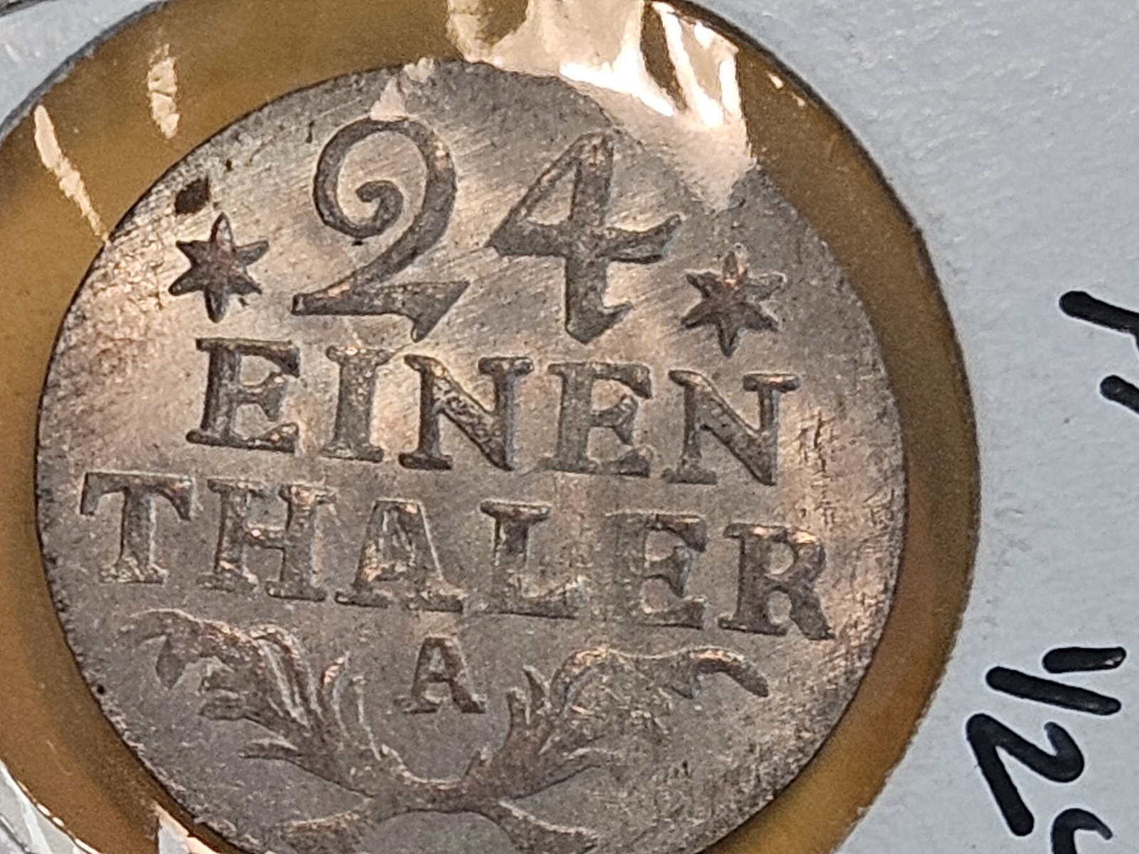1782-A German State Prussia silver 1/24th taler in Choice Brilliant Uncirculated Plus! - 3