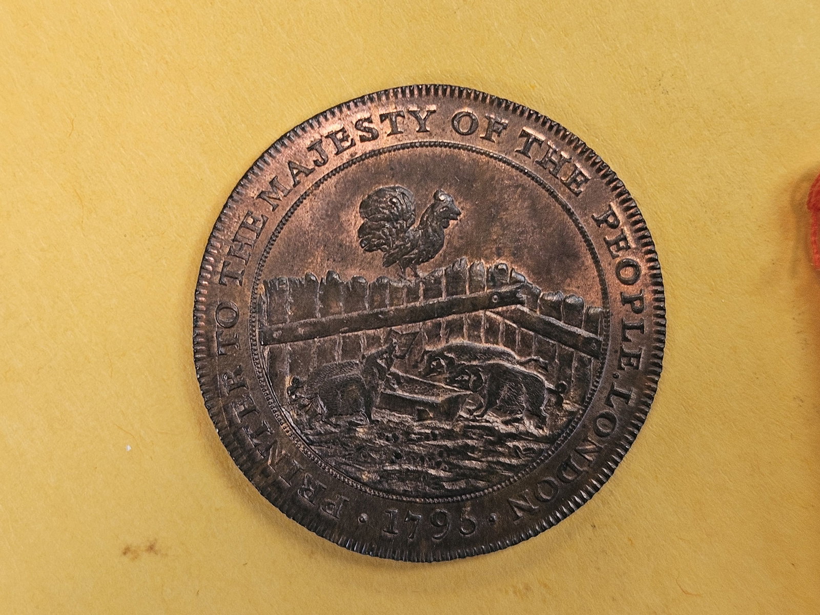 CONDER! Choice Uncirculated 1795 Conder Token RED-BROWN - 10