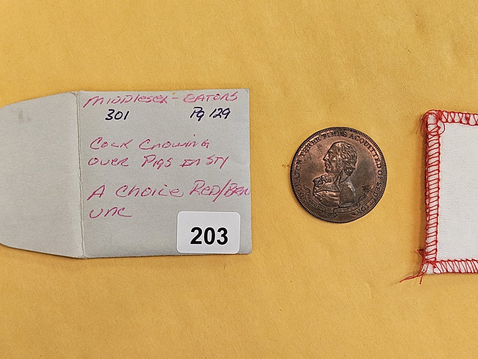 CONDER! Choice Uncirculated 1795 Conder Token RED-BROWN - 2