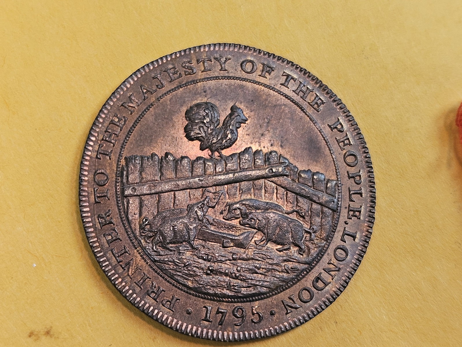CONDER! Choice Uncirculated 1795 Conder Token RED-BROWN - 8