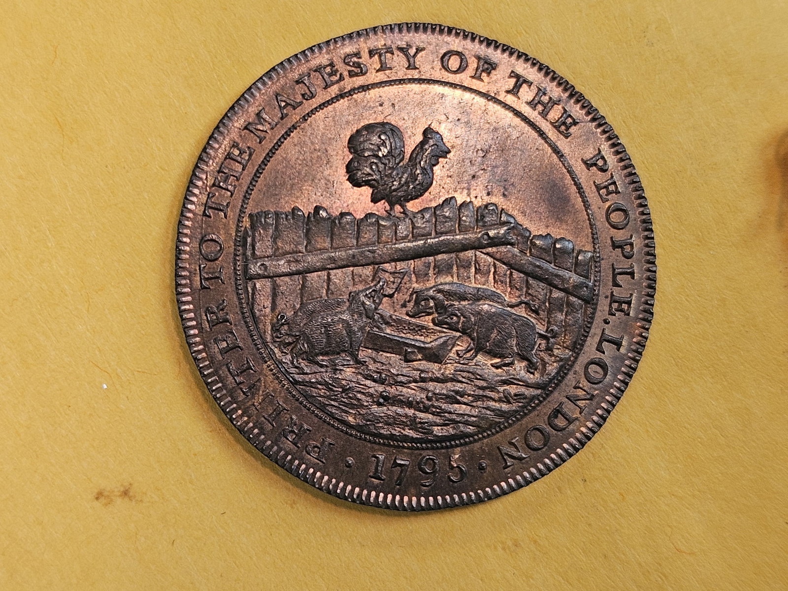 CONDER! Choice Uncirculated 1795 Conder Token RED-BROWN - 9