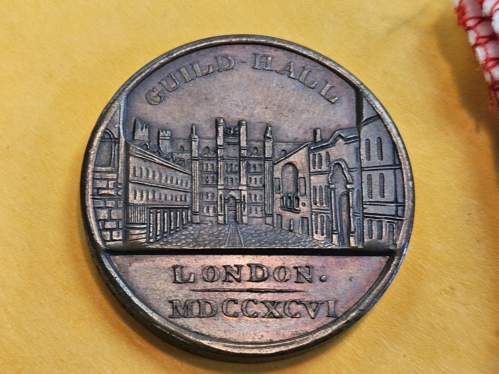 ** CONDER ** 1796 Conder Token in CHOICE Brown Uncirculated!: Middlesex. Guilo Hall. Near Prooflike!
