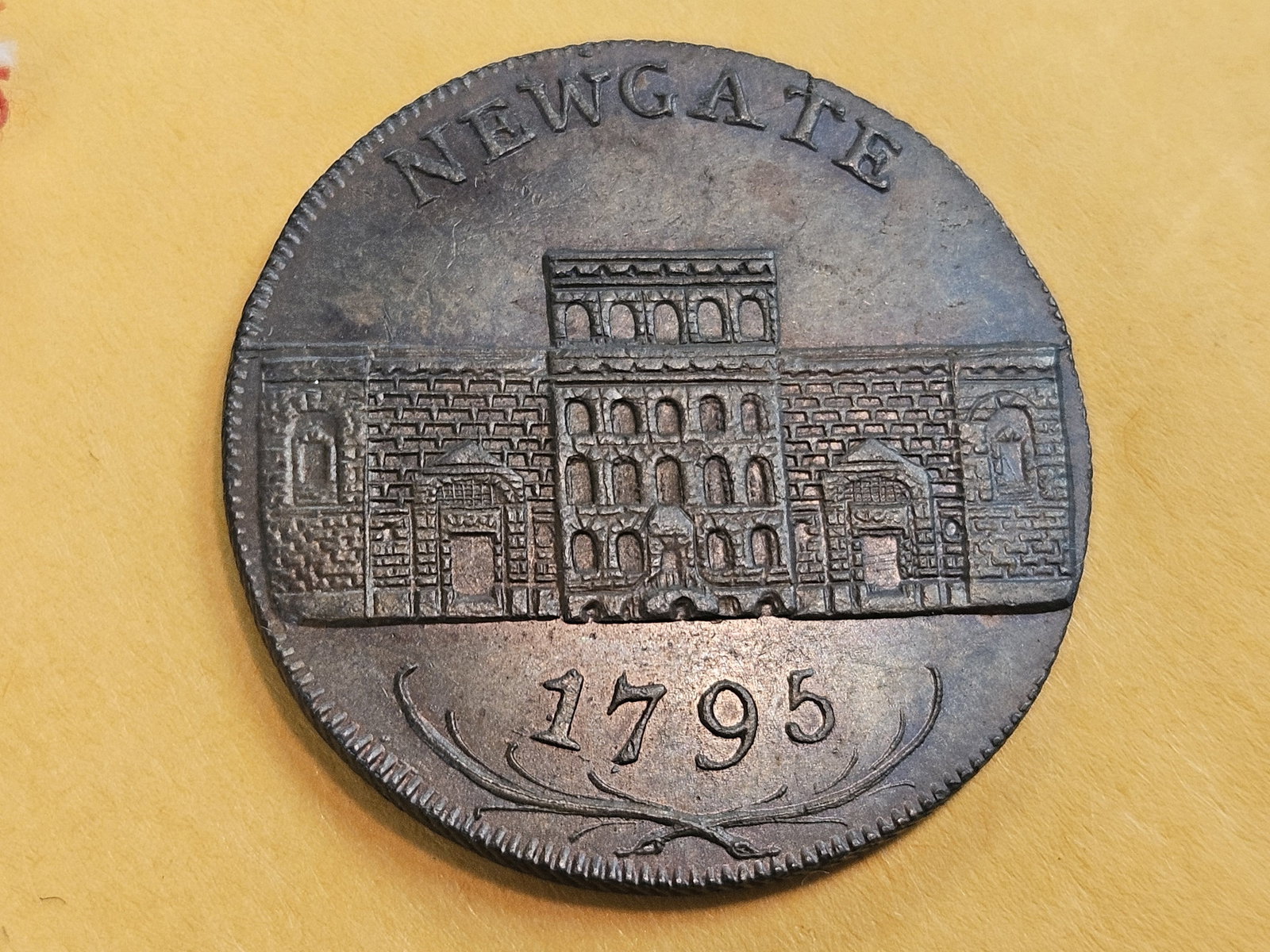 CONDER! Choice About Uncirculated plus 1795 Conder Token: Middlesex. Newgate