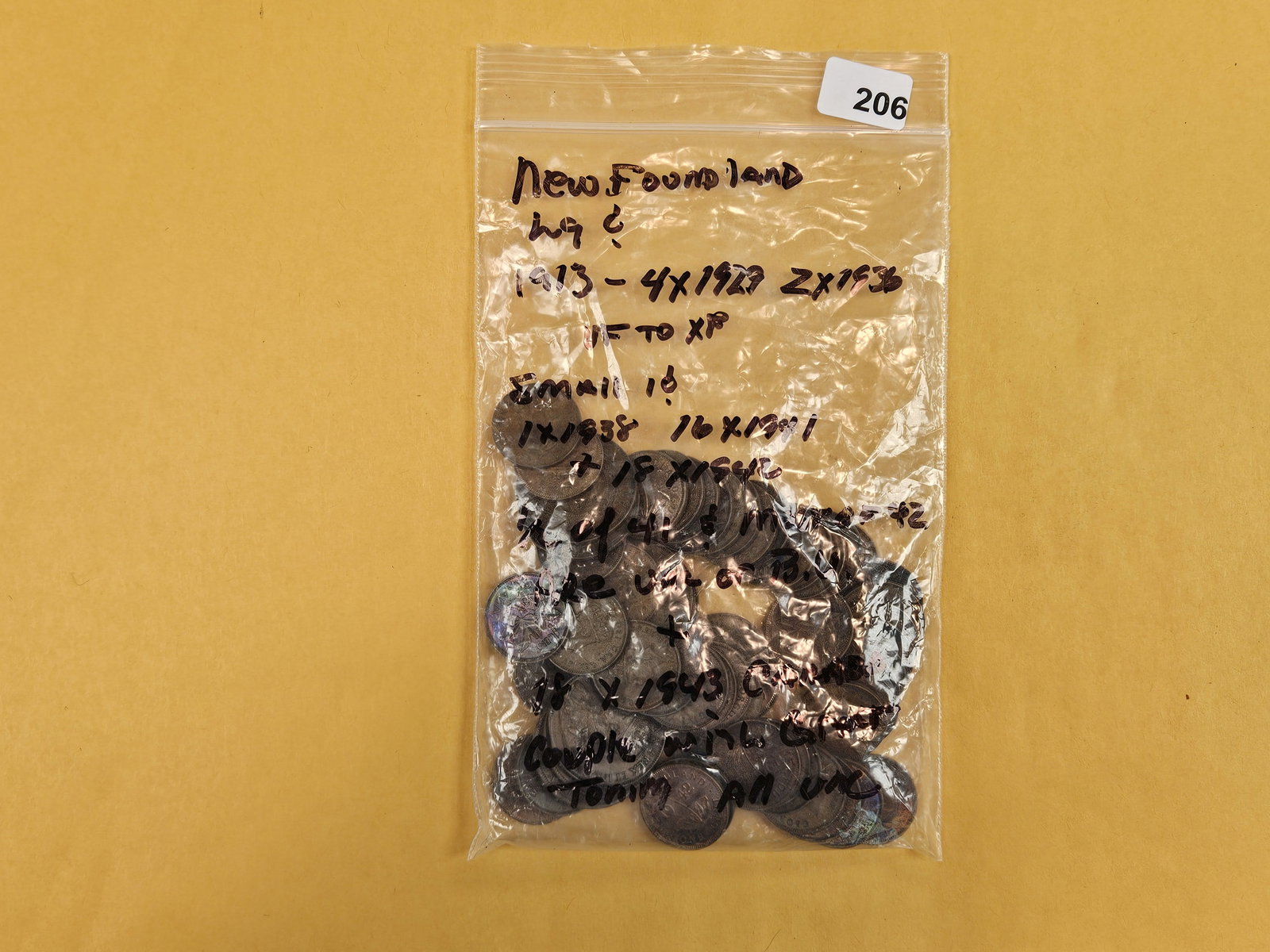 Big bag of Older Newfoundland and Canadian coinage: Early to Mid-1900's