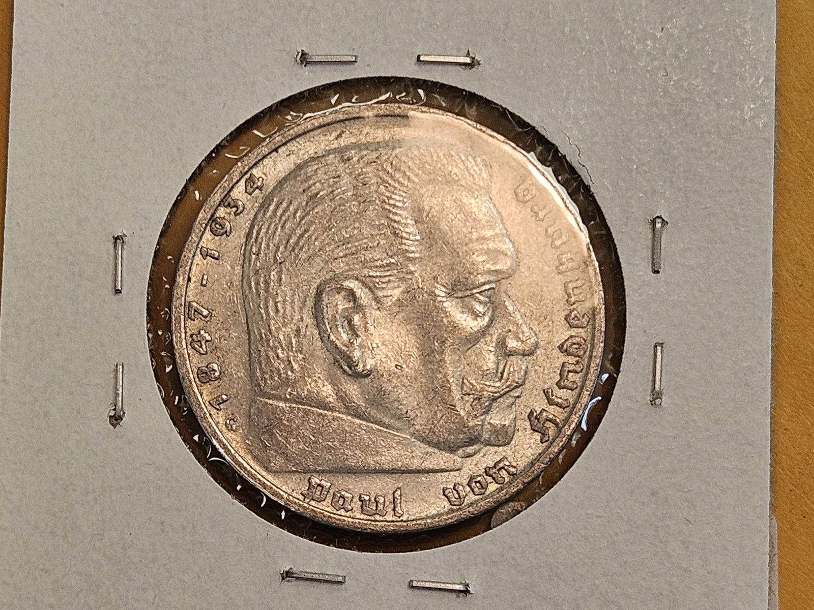 Choice Brilliant AU-BU 1936 German silver 5 reichsmark - 3