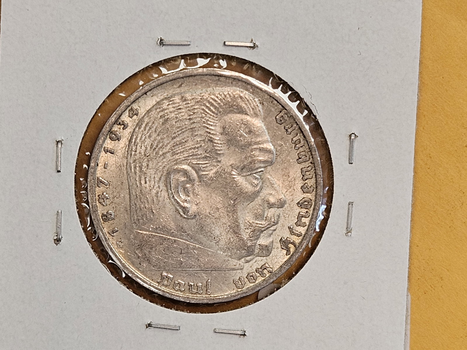 Choice Brilliant AU-BU 1936 German silver 5 reichsmark - 4