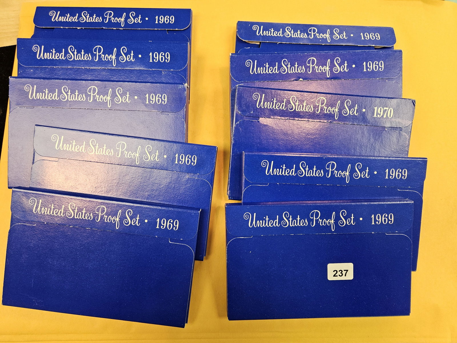 Ten mixed Silver Proof Sets in OGP: All 40% silver half dollars in each