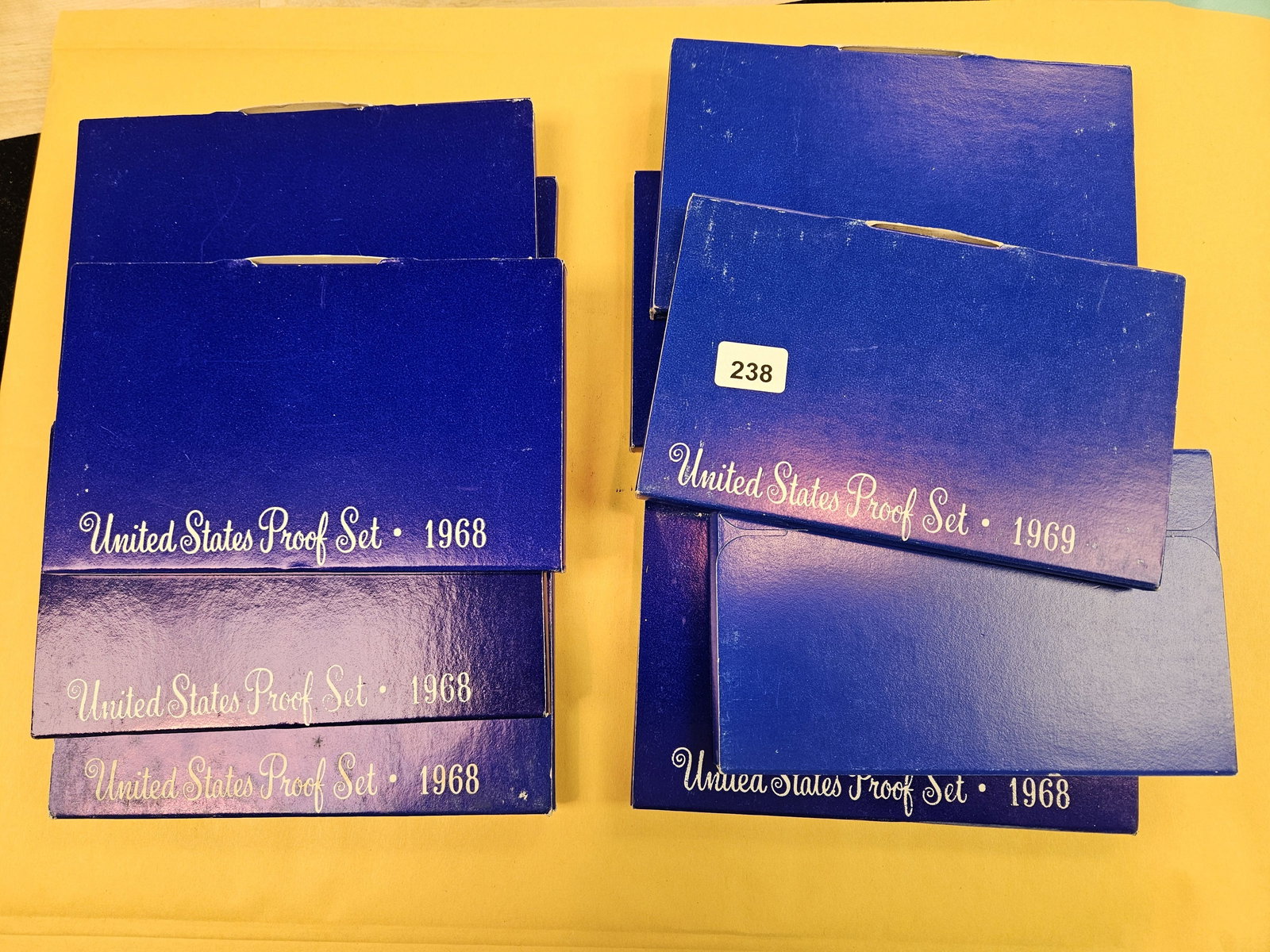 Ten mixed Silver Proof Sets in OGP: All 40% silver half dollars in each
