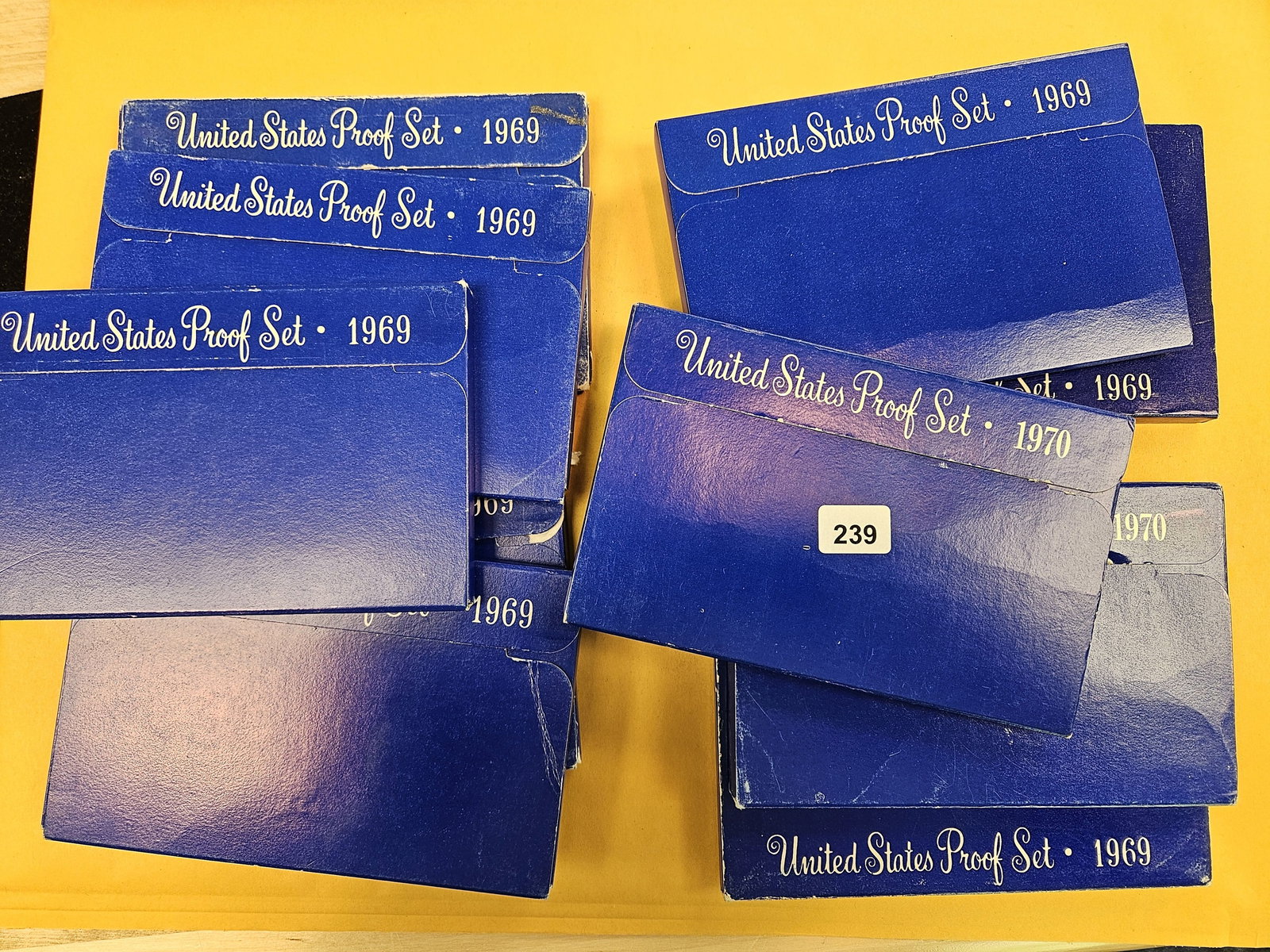 Ten mixed Silver Proof Sets in OGP: All 40% silver half dollars in each