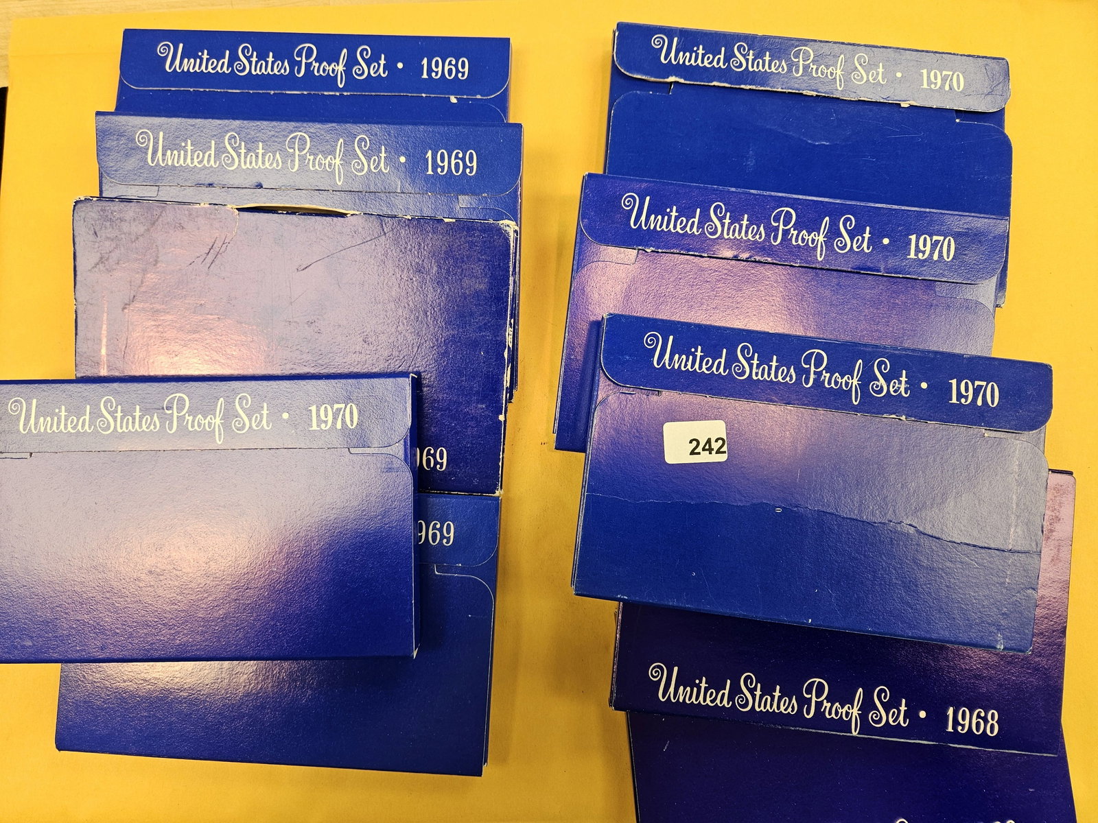 Ten mixed Silver Proof Sets in OGP: All 40% silver half dollars in each