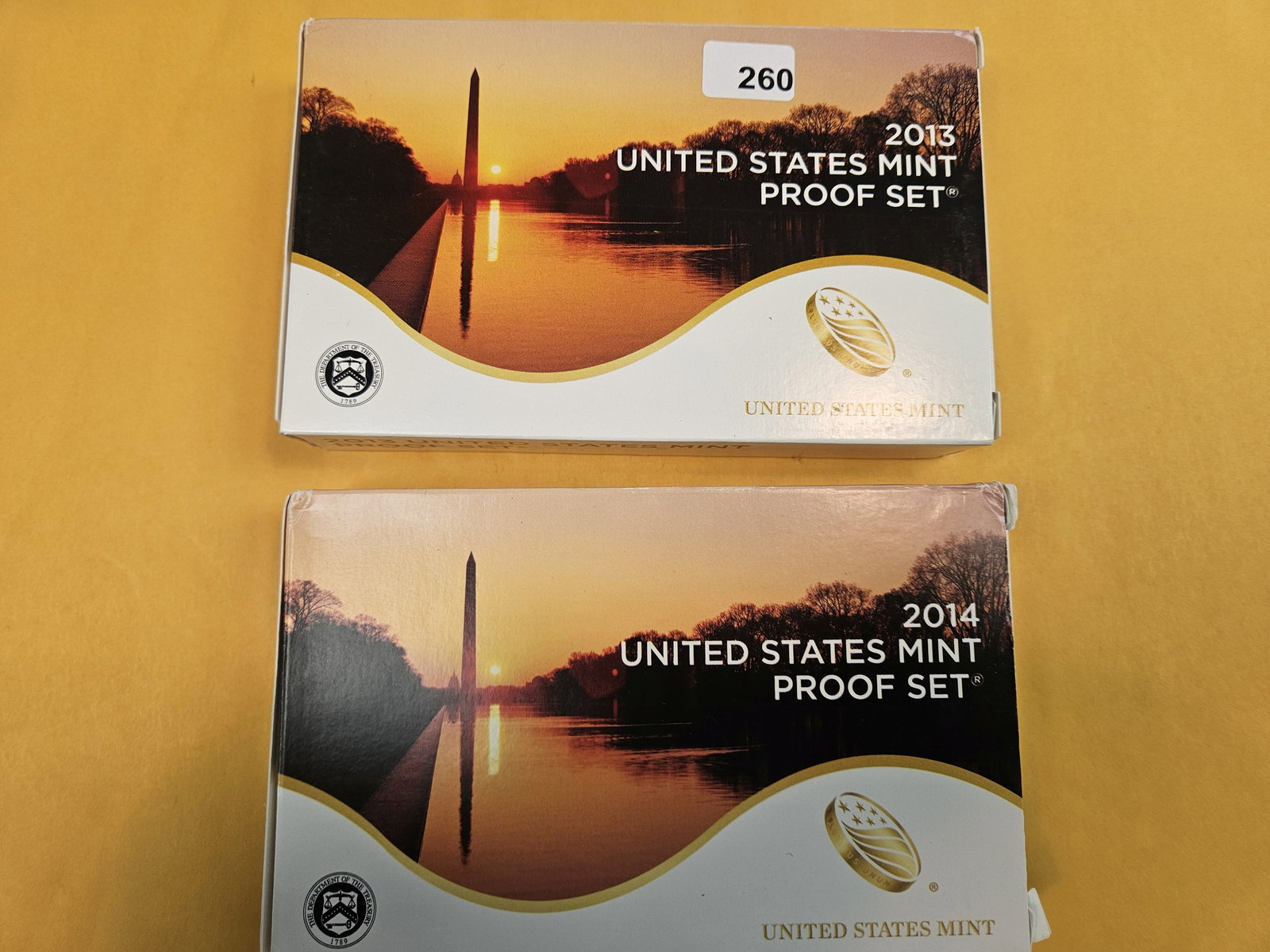 2013 and 2014 US Proof Sets: Both in Original Government packaging with certificate of authenticity