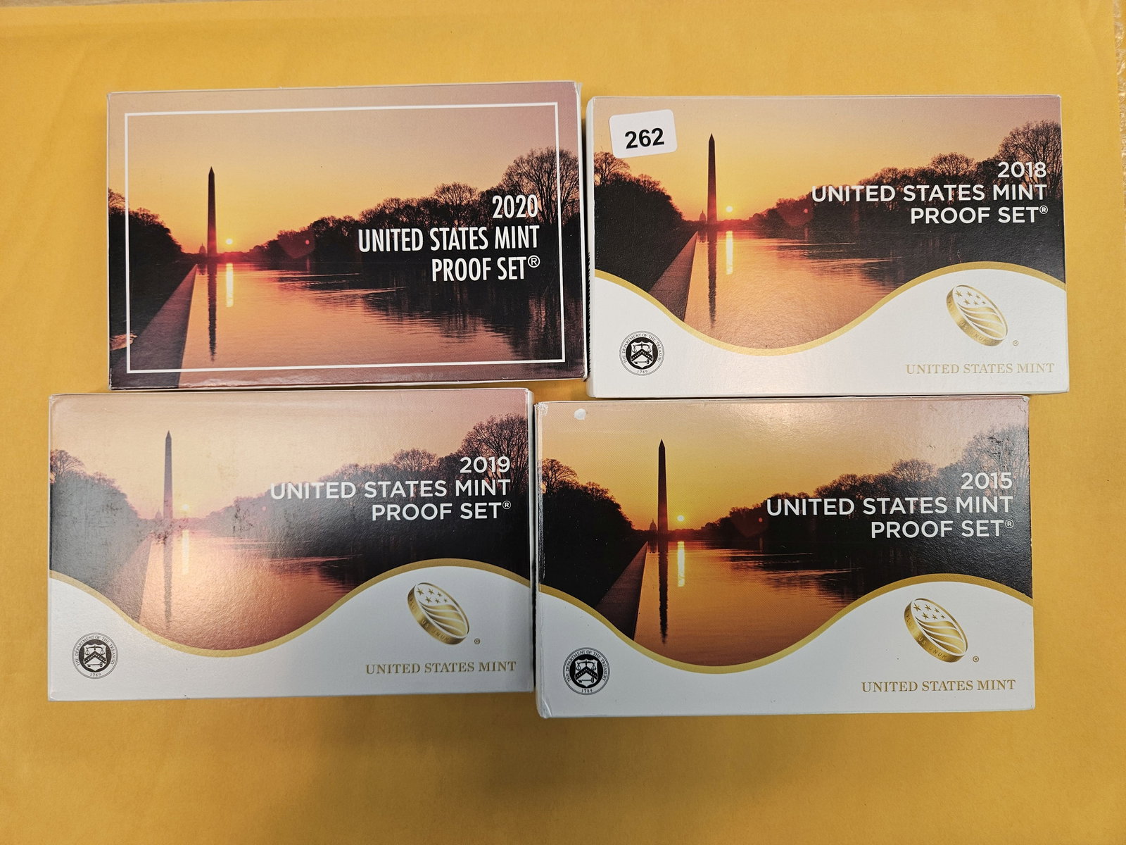 Four Mixed US Proof Sets: In Original Government packaging with certificate of authenticity