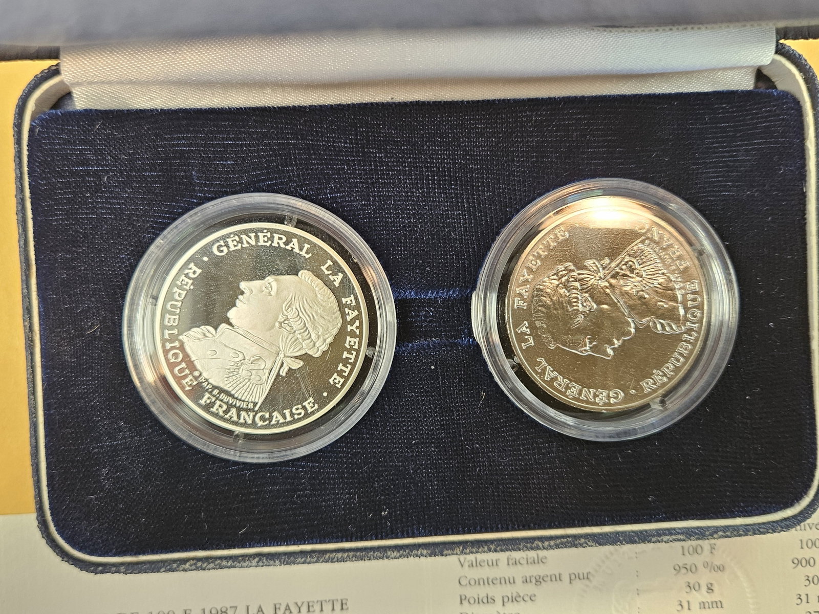 Two GEM Monnaie De Paris SILVER Piedfort coins - 3