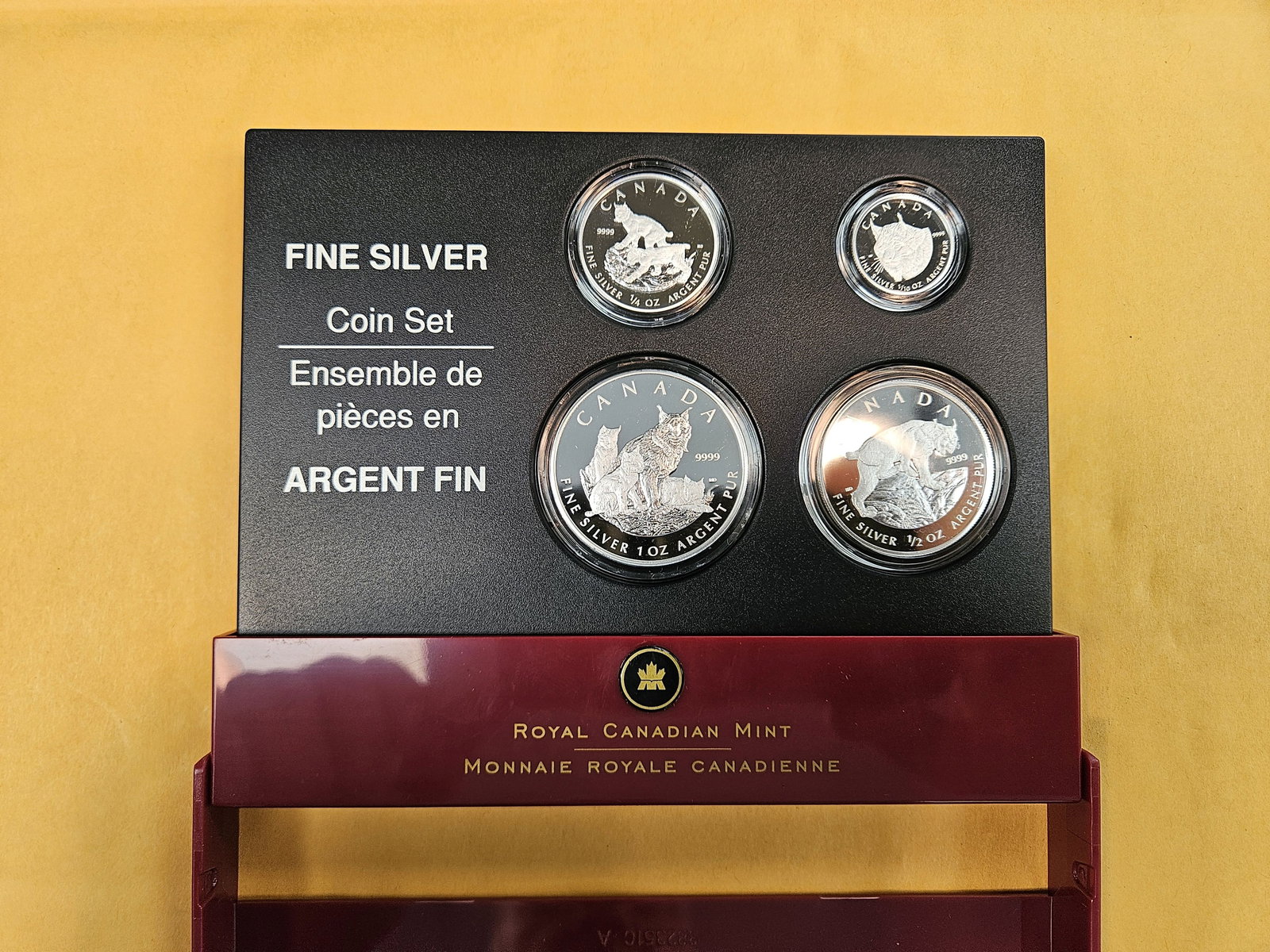 * GEM 2005 Proof Deep Cameo .9999 fine Silver 4-coin Canada Set - 2