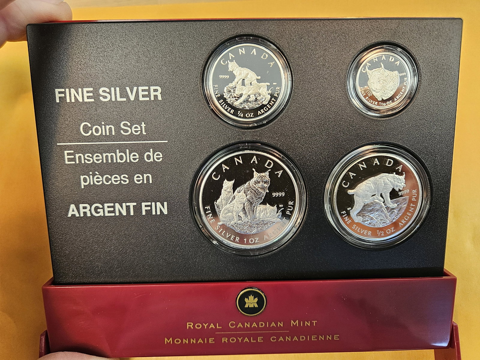 * GEM 2005 Proof Deep Cameo .9999 fine Silver 4-coin Canada Set - 3
