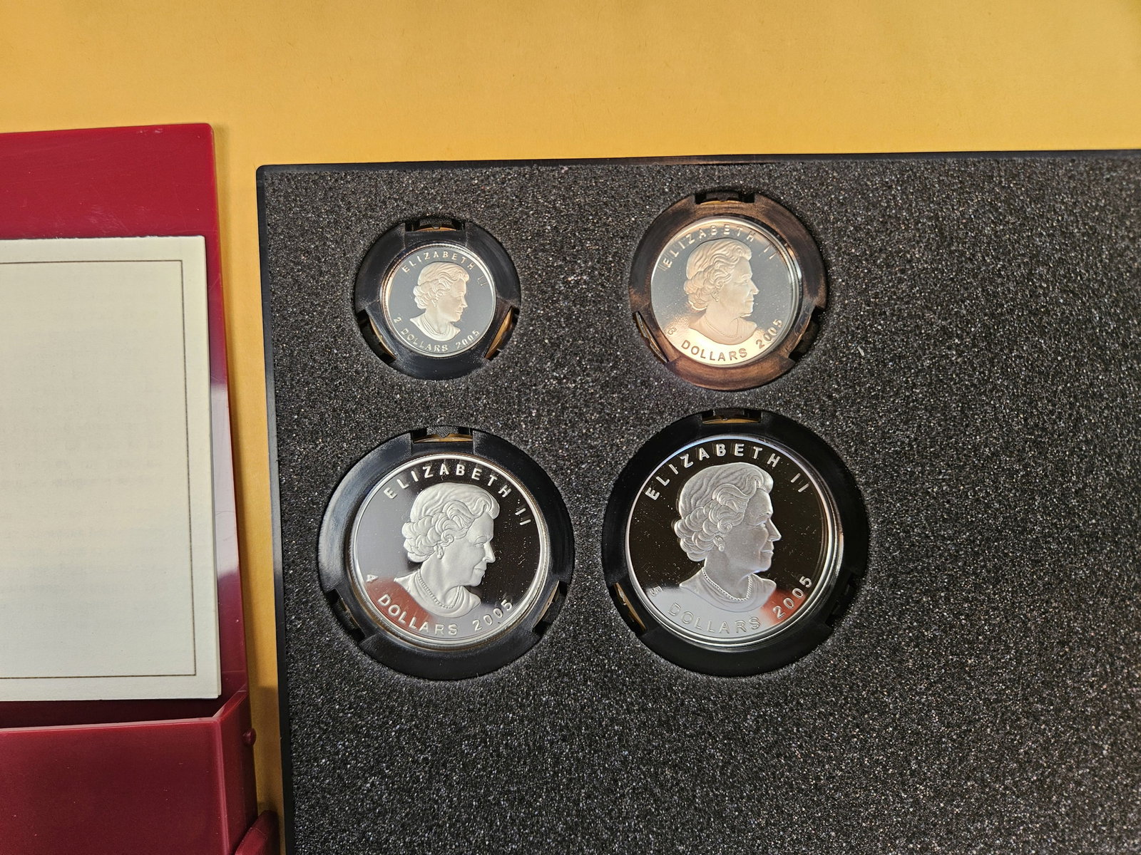 * GEM 2005 Proof Deep Cameo .9999 fine Silver 4-coin Canada Set - 4