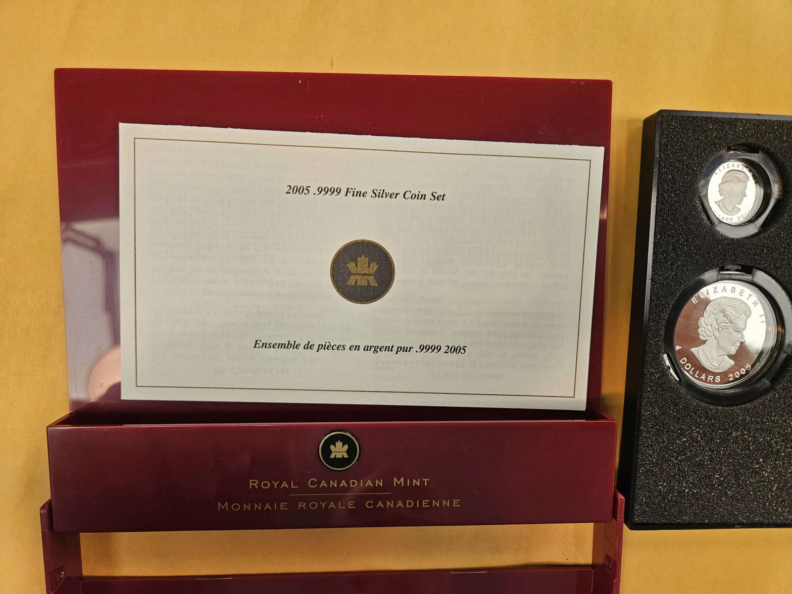 * GEM 2005 Proof Deep Cameo .9999 fine Silver 4-coin Canada Set - 5