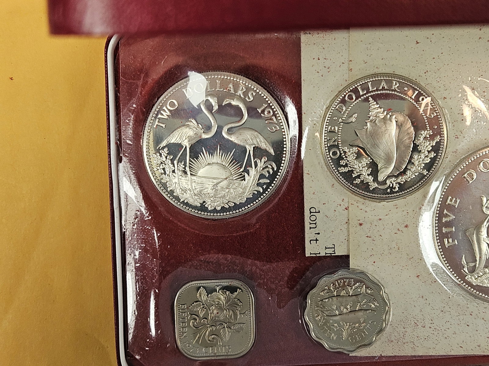 GEM Proof Deep Cameo 1973 Bahamas Silver Proof Set - 3