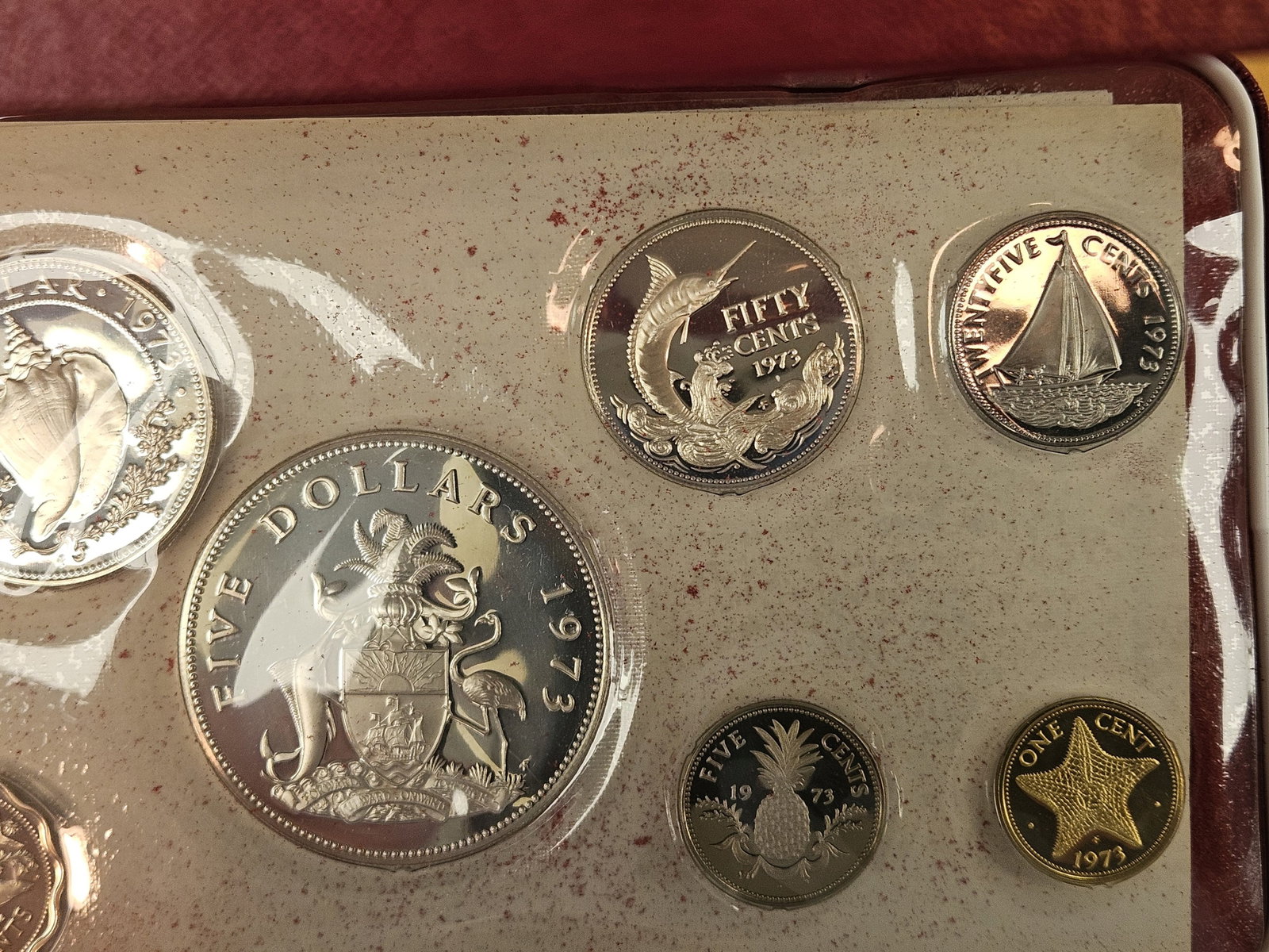 GEM Proof Deep Cameo 1973 Bahamas Silver Proof Set - 4