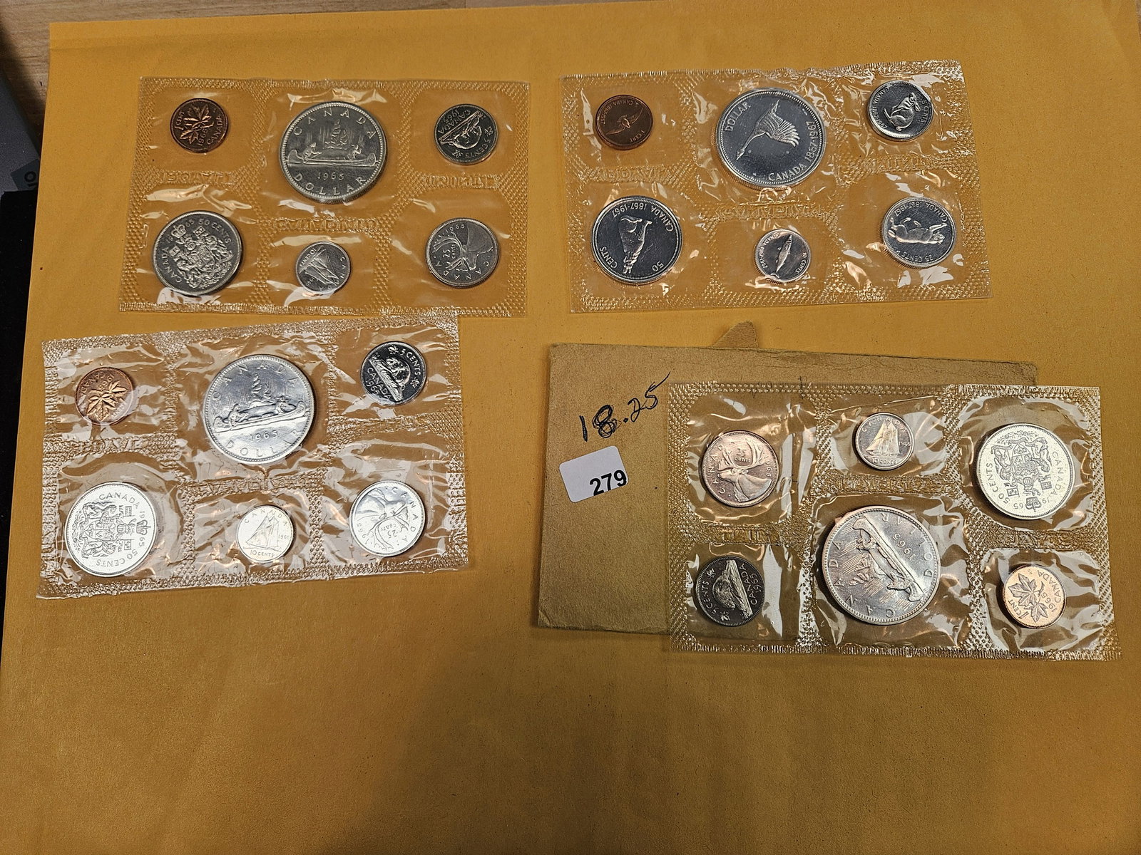 Four GEM Canada Silver Prooflike Sets: All in Blister packs