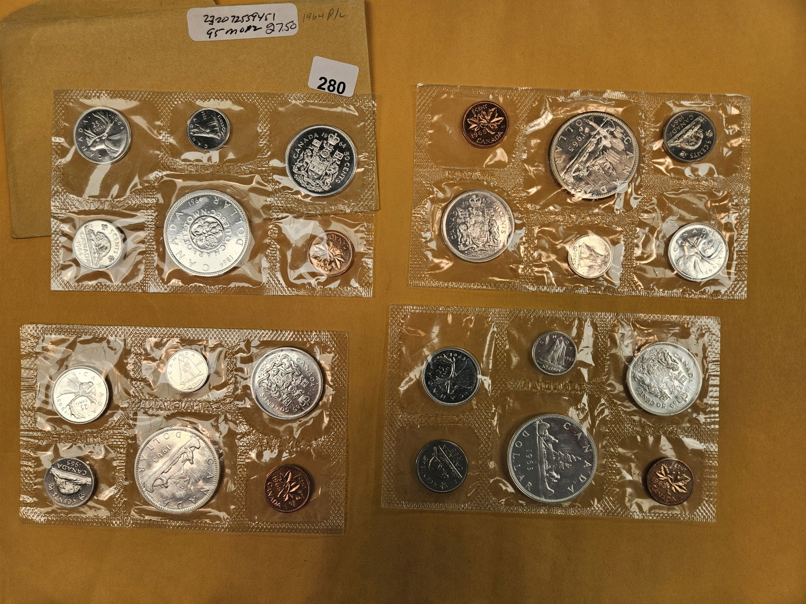 Four GEM Canada Silver Prooflike Sets: All in Blister packs
