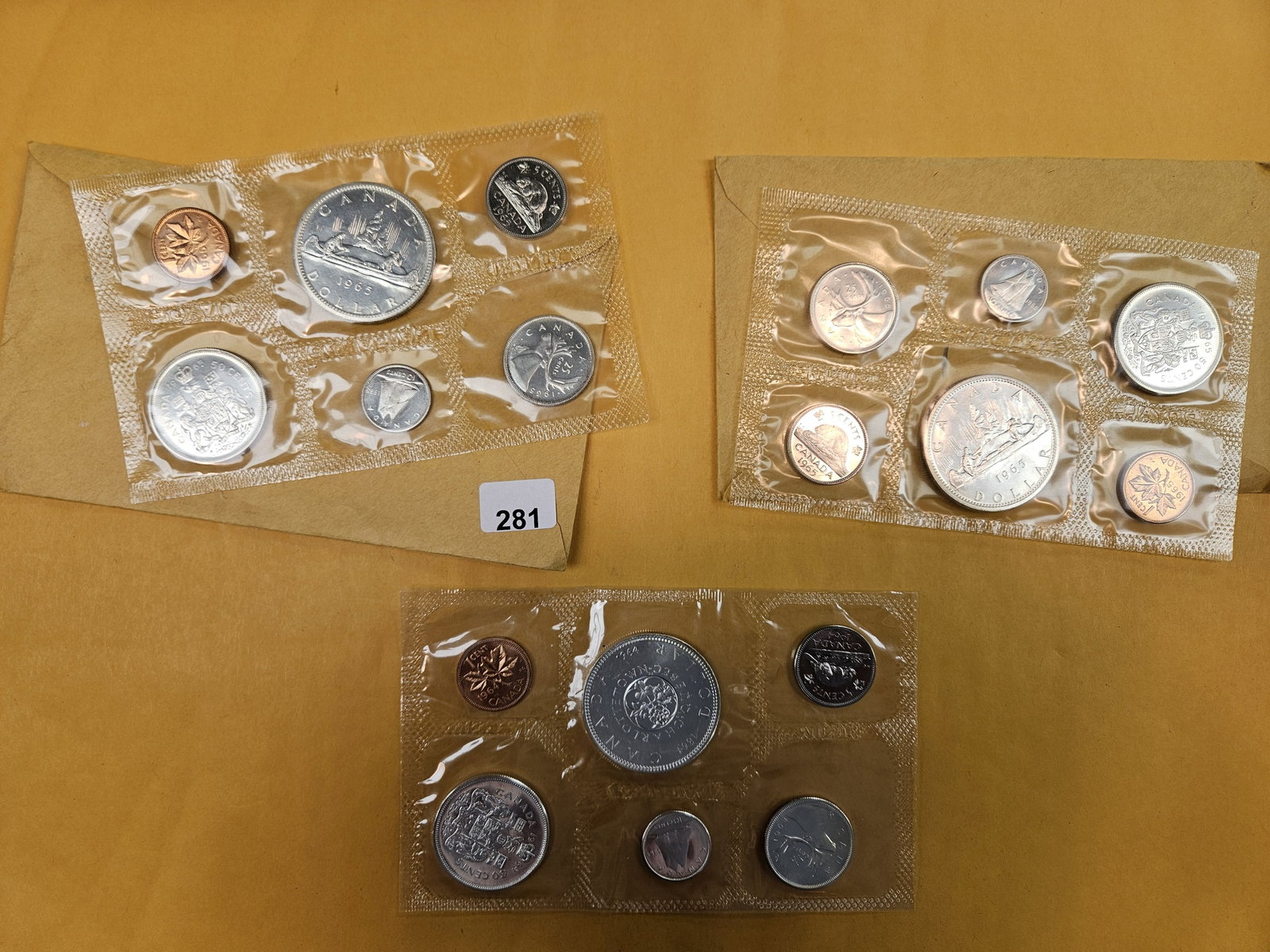 Three GEM Canada Silver Prooflike Sets: All in Blister packs