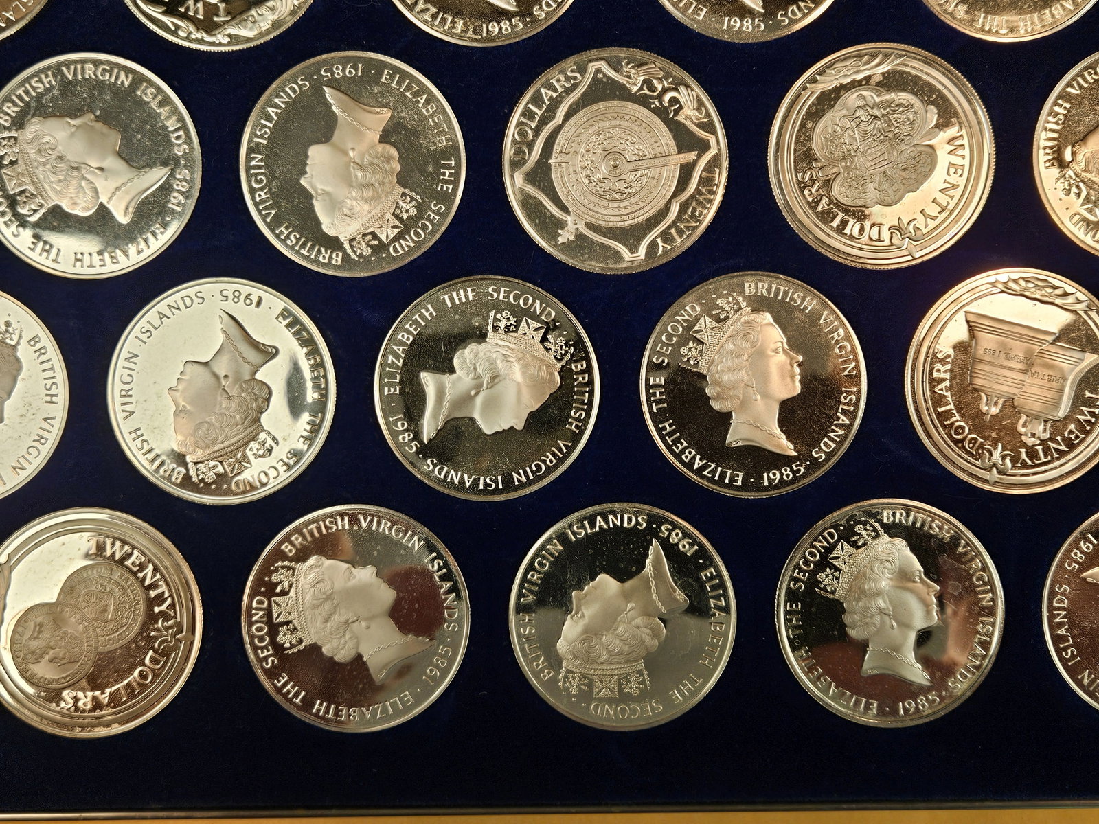 ** RARE * 1980 GEM Proof Deep Cameo Treasure Coins of Caribbean SILVER 25-coin Set! - 8