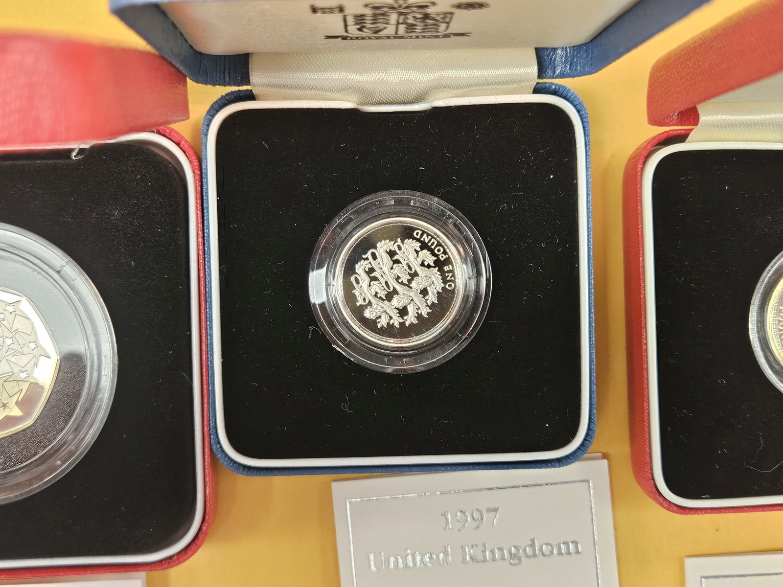Four Gem Proof Deep cameo SILVER Peidfort United Kingdom Coins - 4