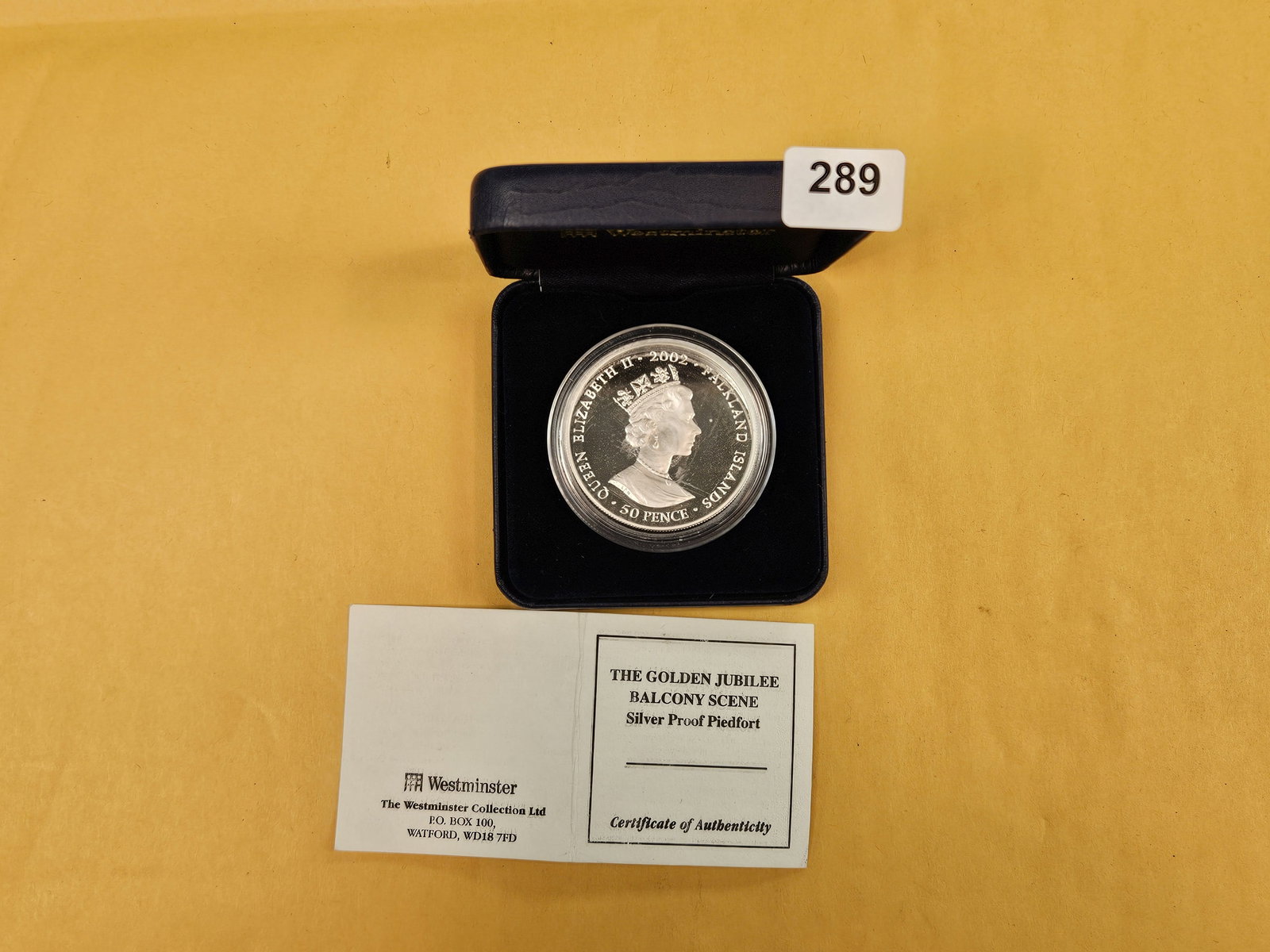 GEM Proof Deep Cameo 2002 Falklands Silver 50 Pence Piedfort (1 of 3)