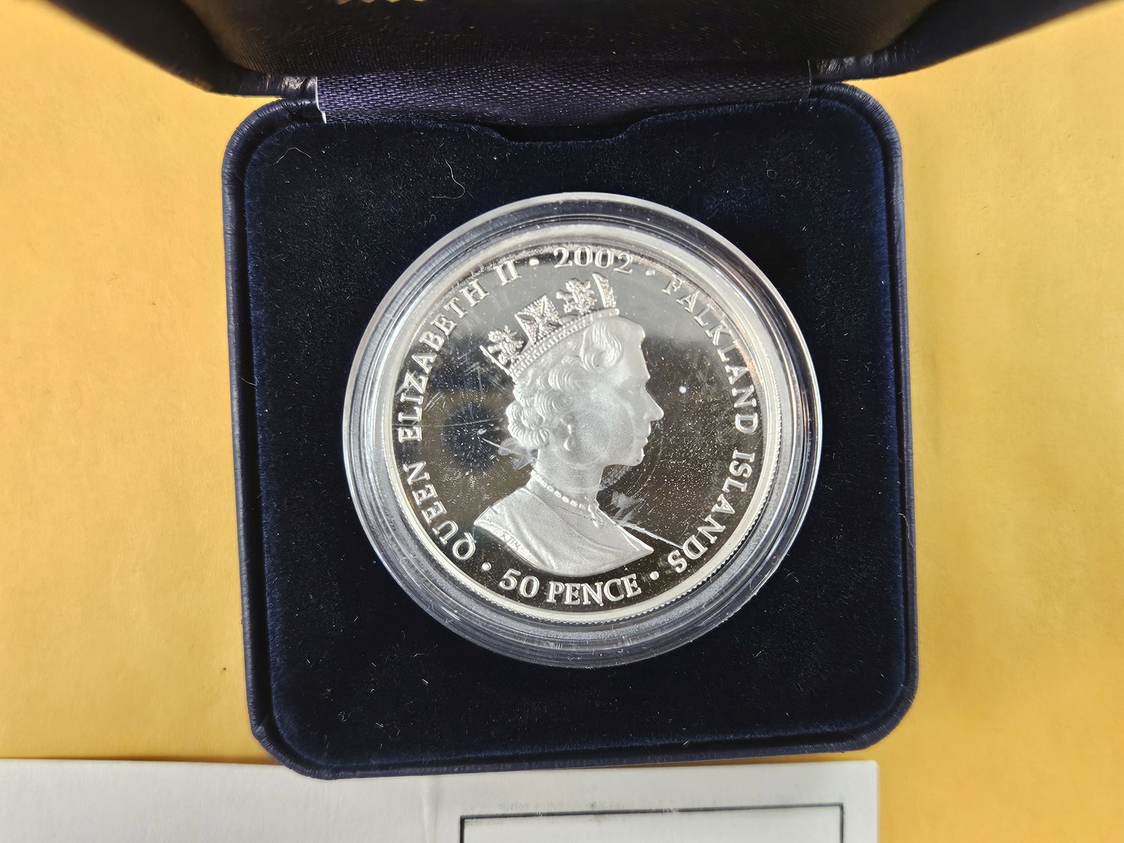 GEM Proof Deep Cameo 2002 Falklands Silver 50 Pence Piedfort - 2