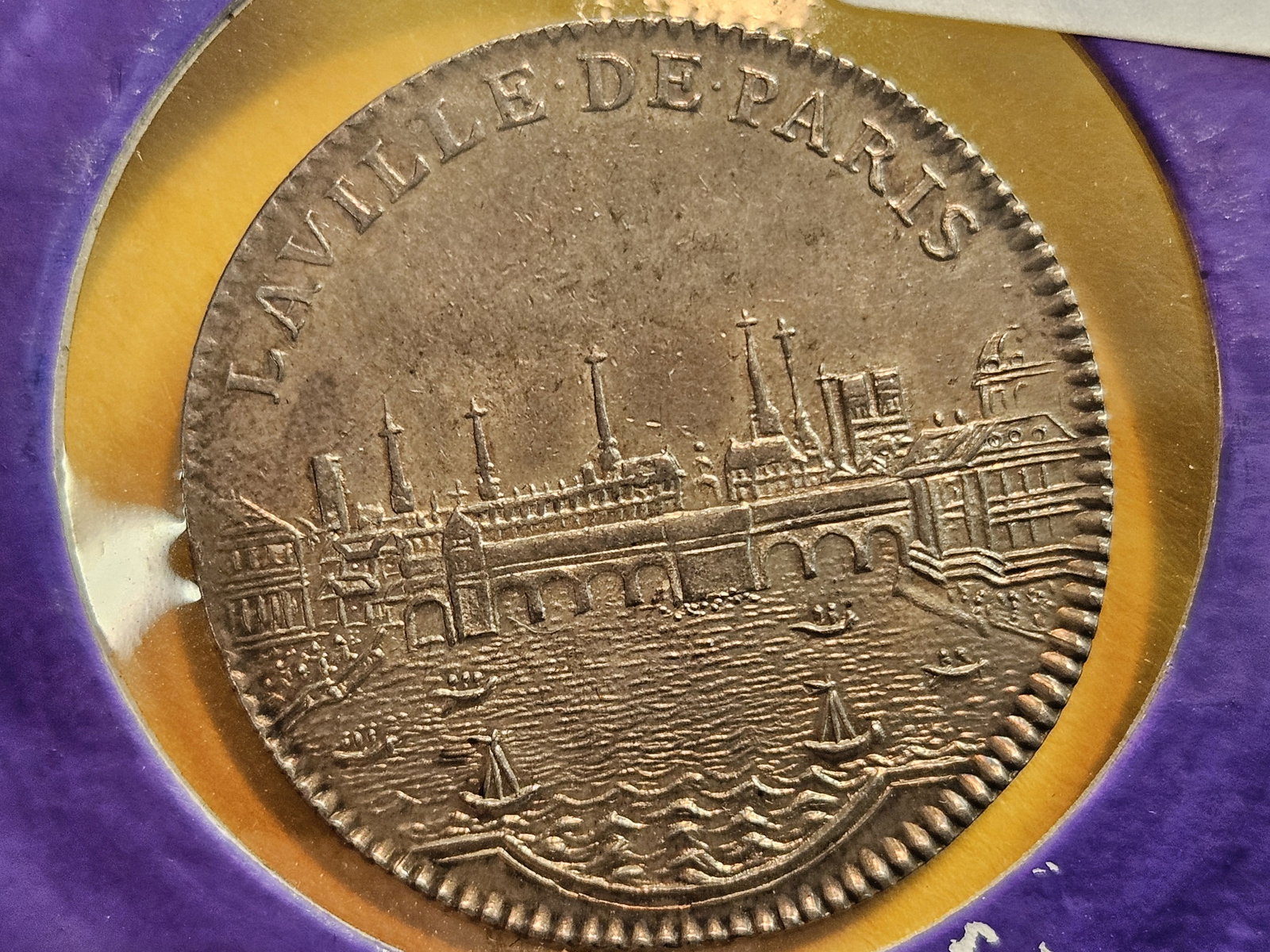 Another Scarce 1727 French silver token: Laville de paris
