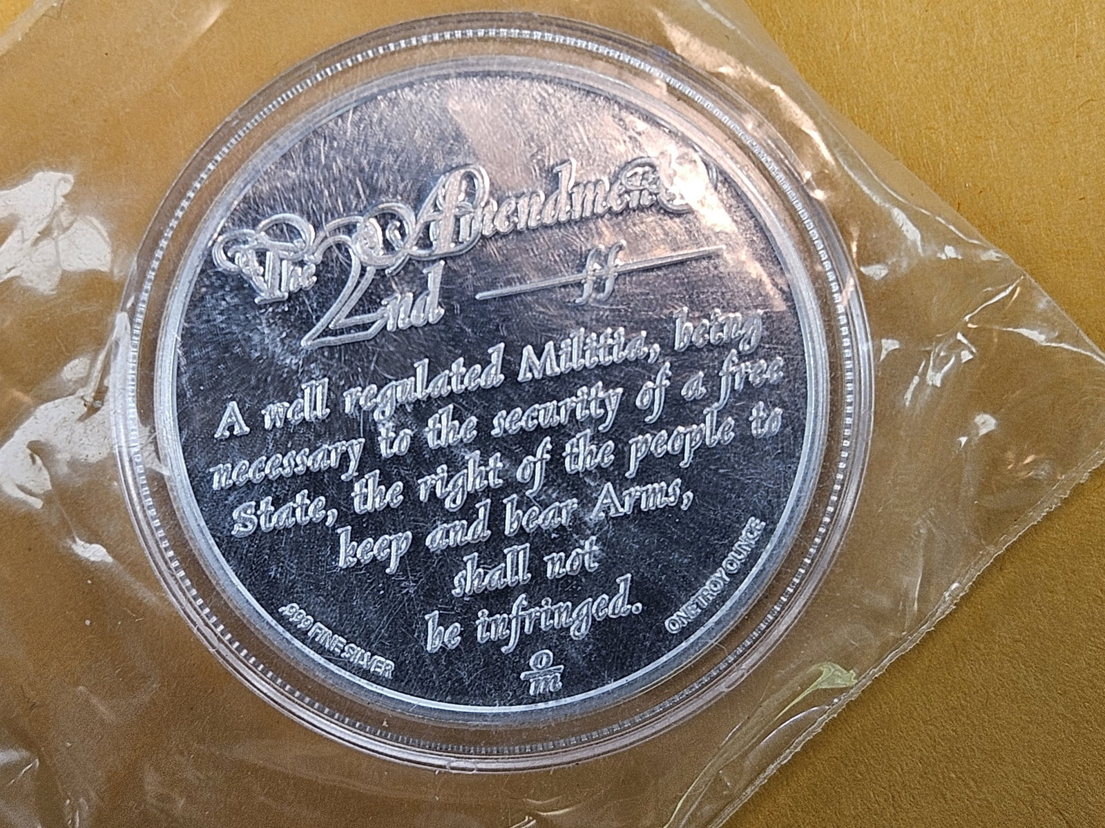 One Troy Ounce .999 fine silver Proof art round - 3