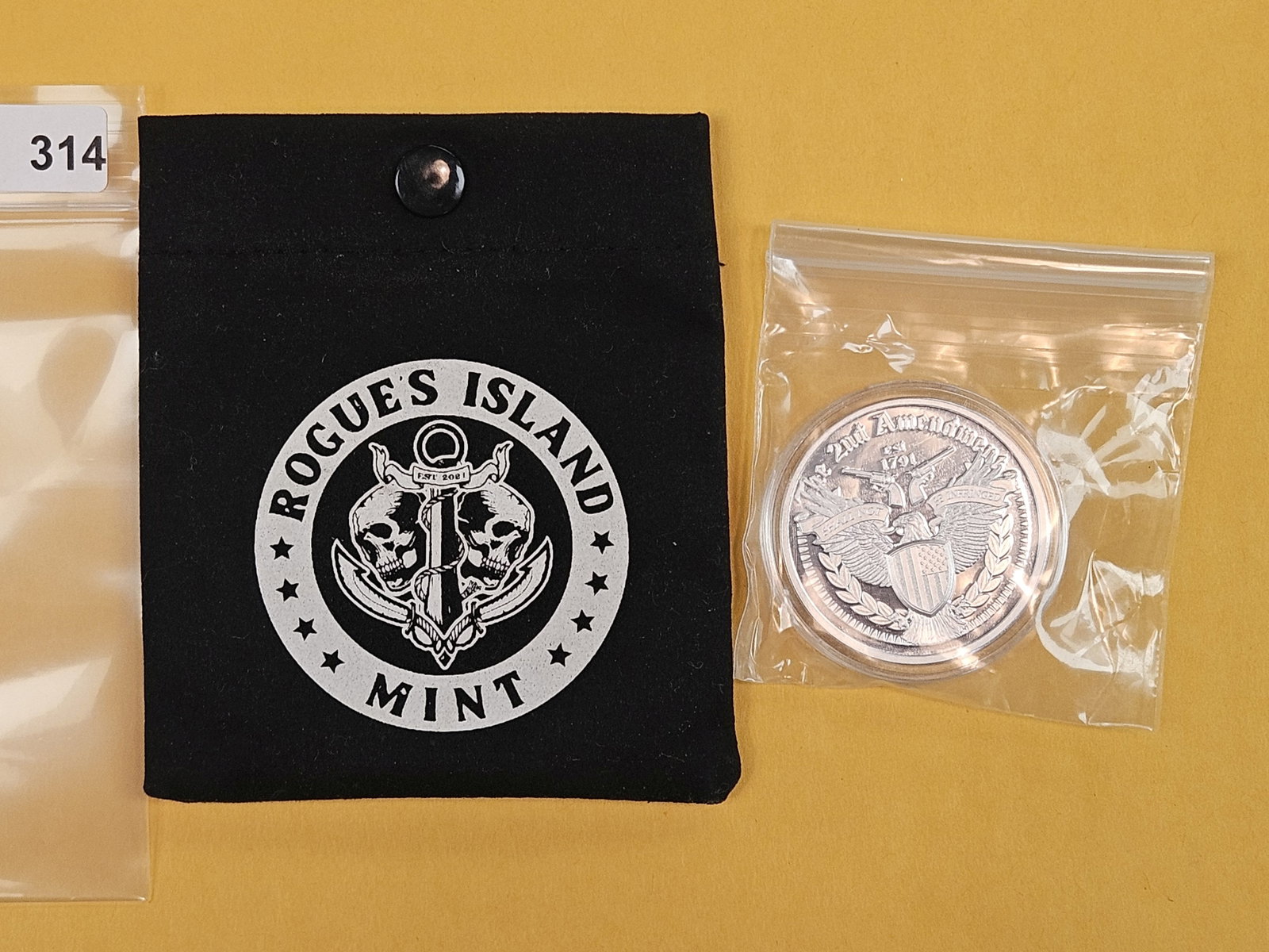 One Troy Ounce .999 fine silver Proof art round - 2