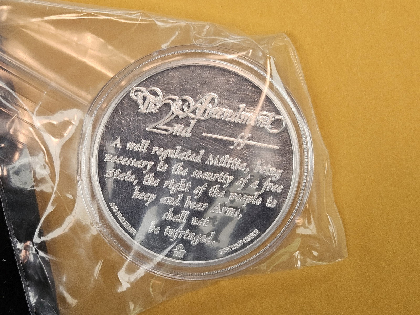 One Troy Ounce .999 fine silver Proof art round - 3