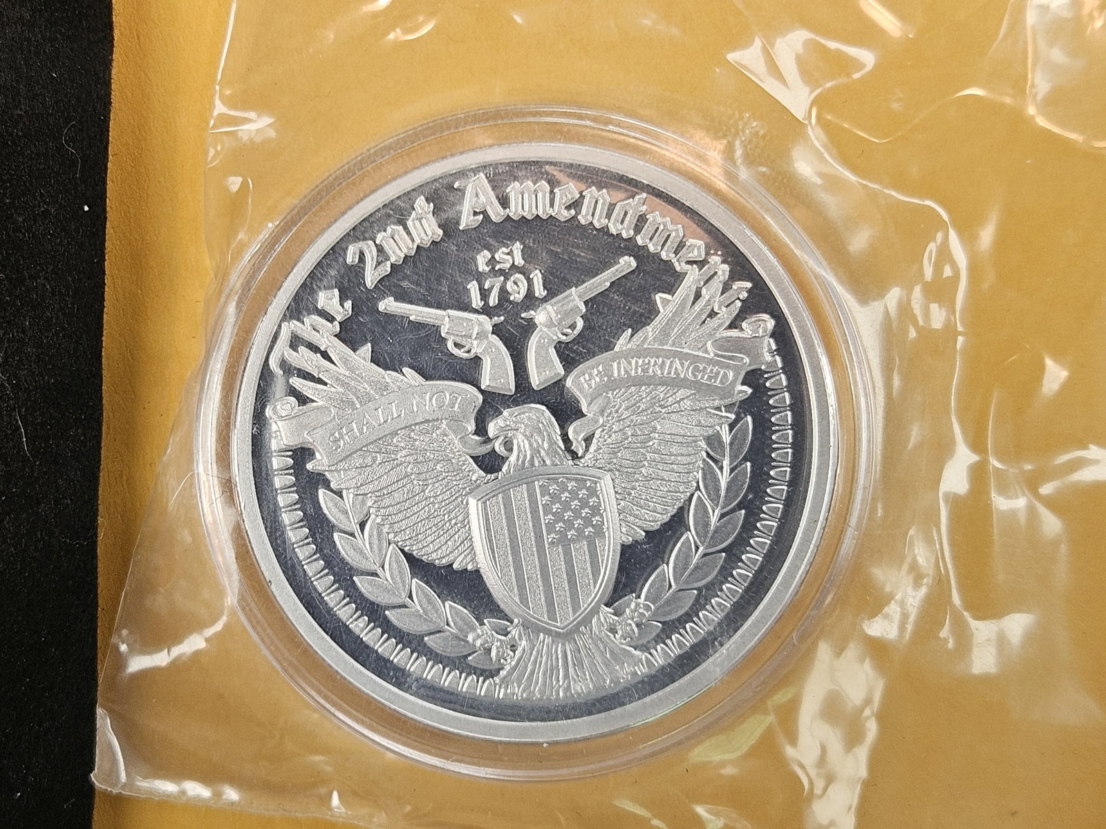 One Troy Ounce .999 fine silver Proof art round (1 of 3)