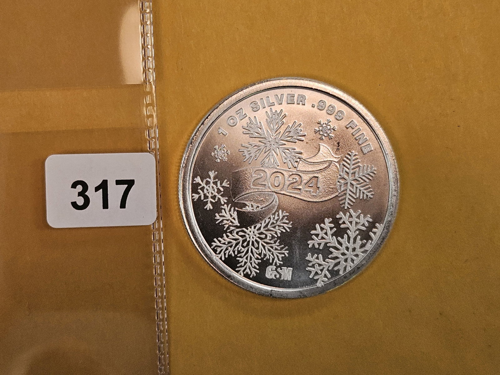 One Troy Ounce .999 fine silver art round - 2